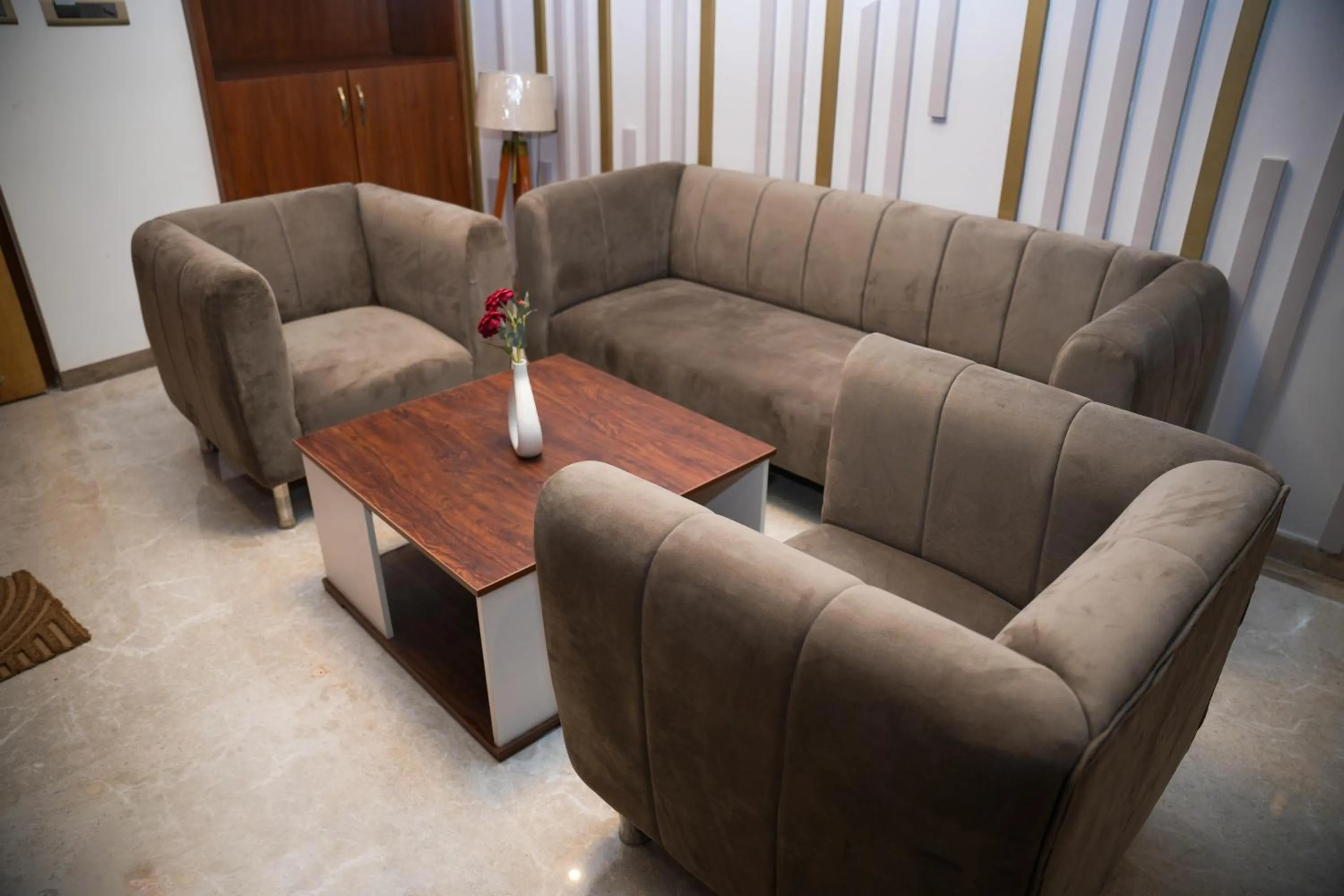 Seating area in The Ontime Hotel, Bangalore