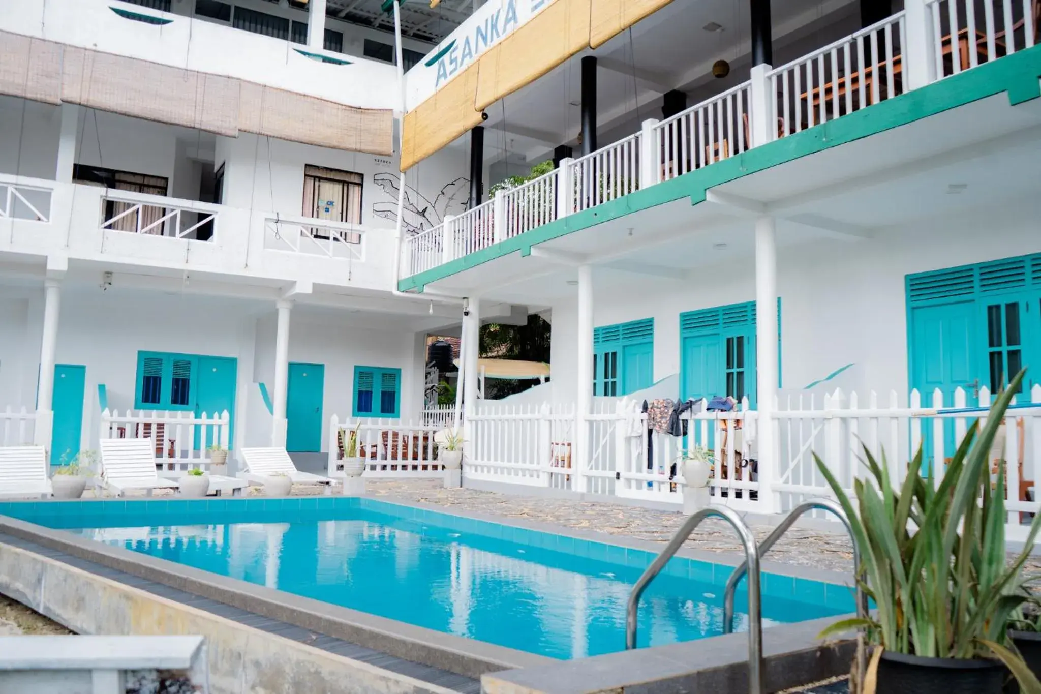 Double Room with Pool View in Asanka Surf House & Restaurant with pool Double Room with Pool View in Asanka Surf House & Restaurant with pool