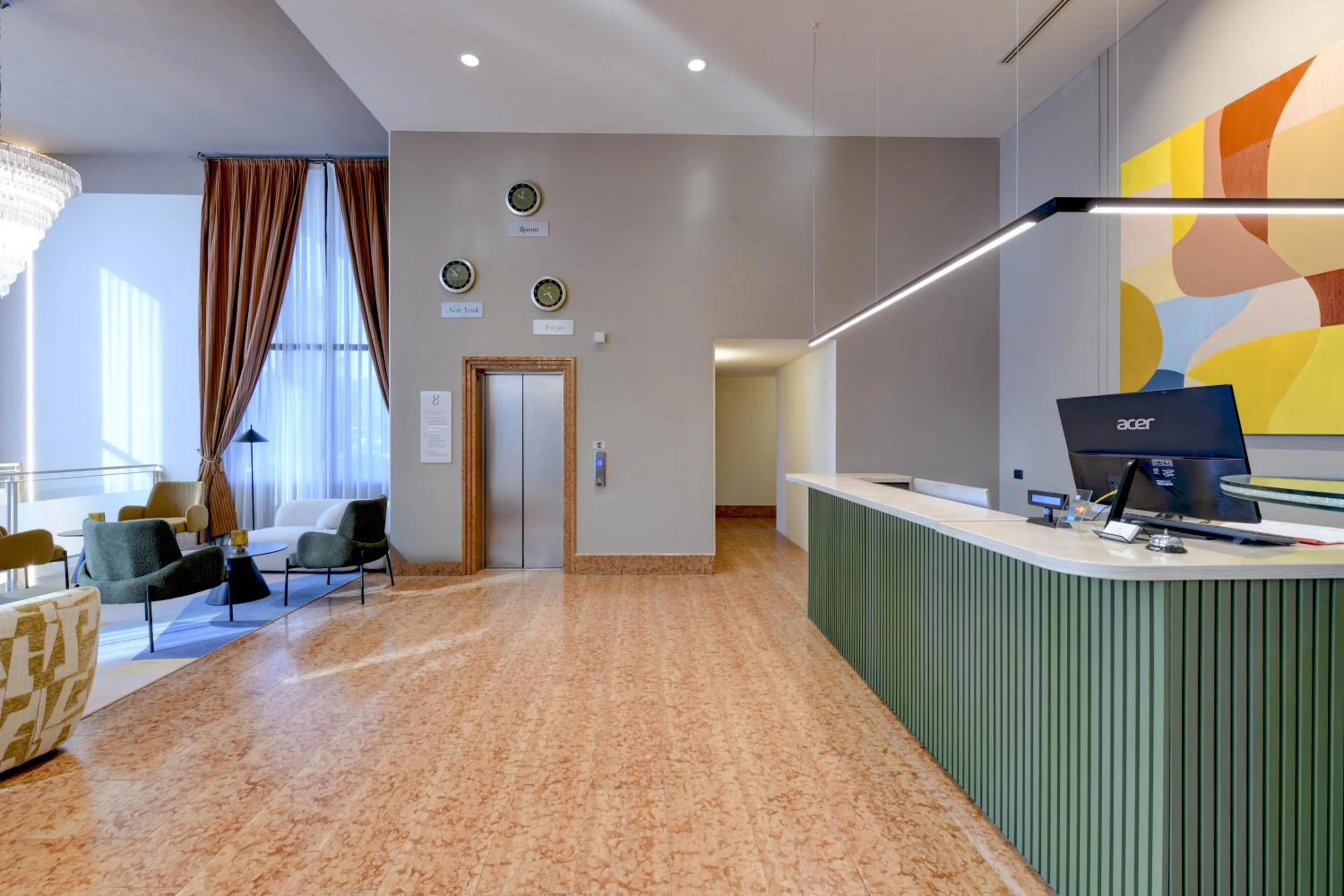 Lobby or reception in Hotel Garda