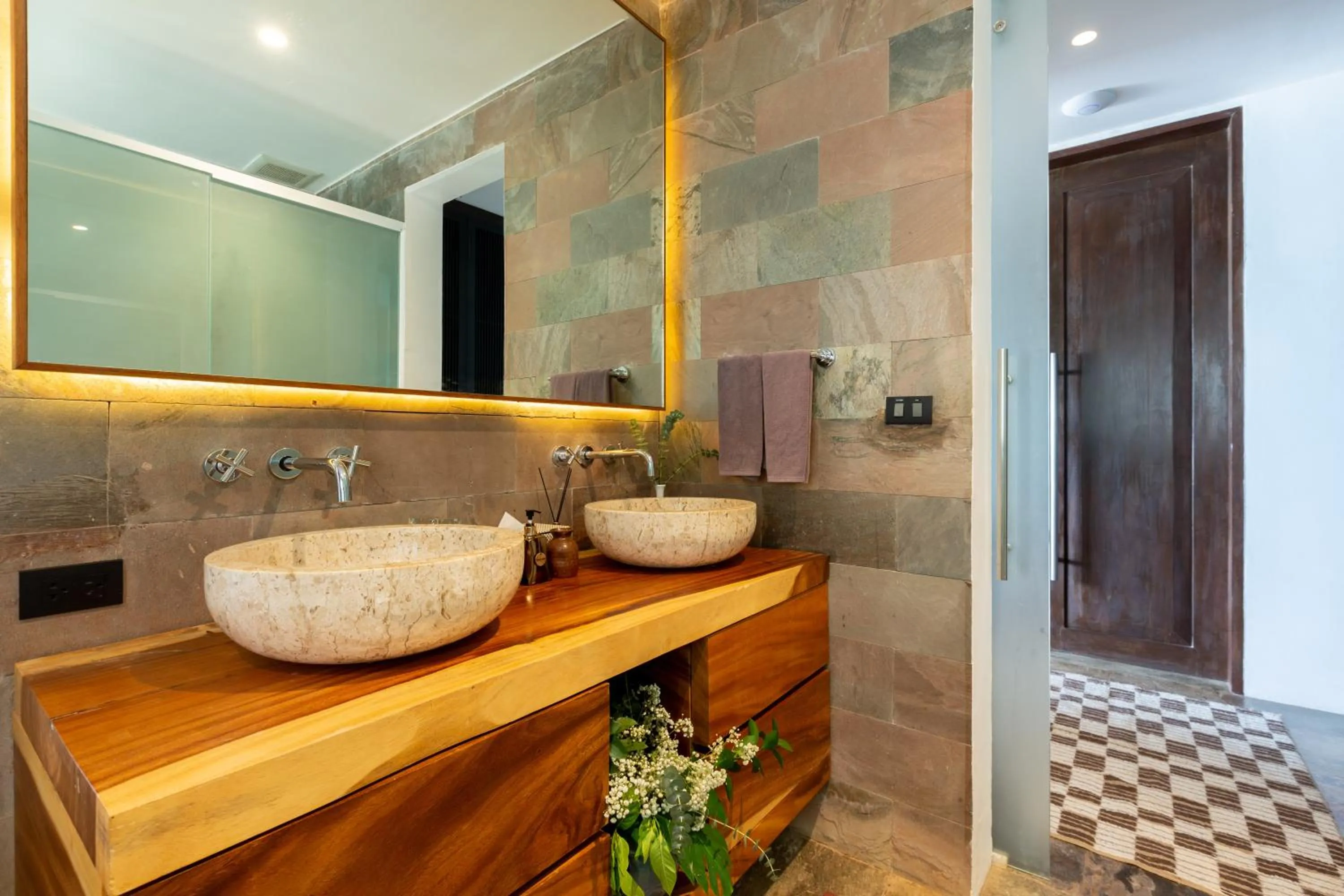 Bathroom in Villa U - 3BR Beachfront Haven