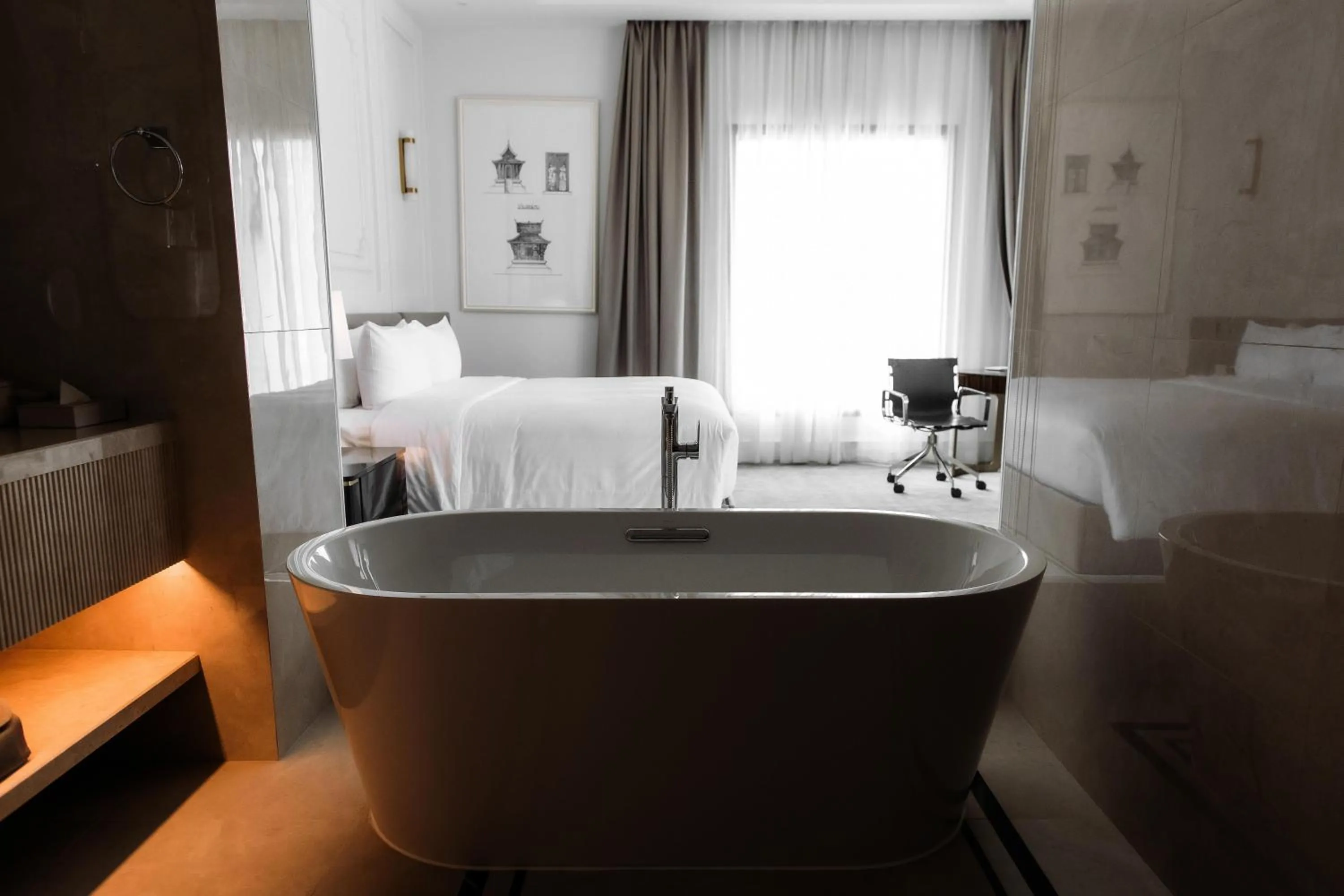 Bed in Souphattra Hotel Vientiane