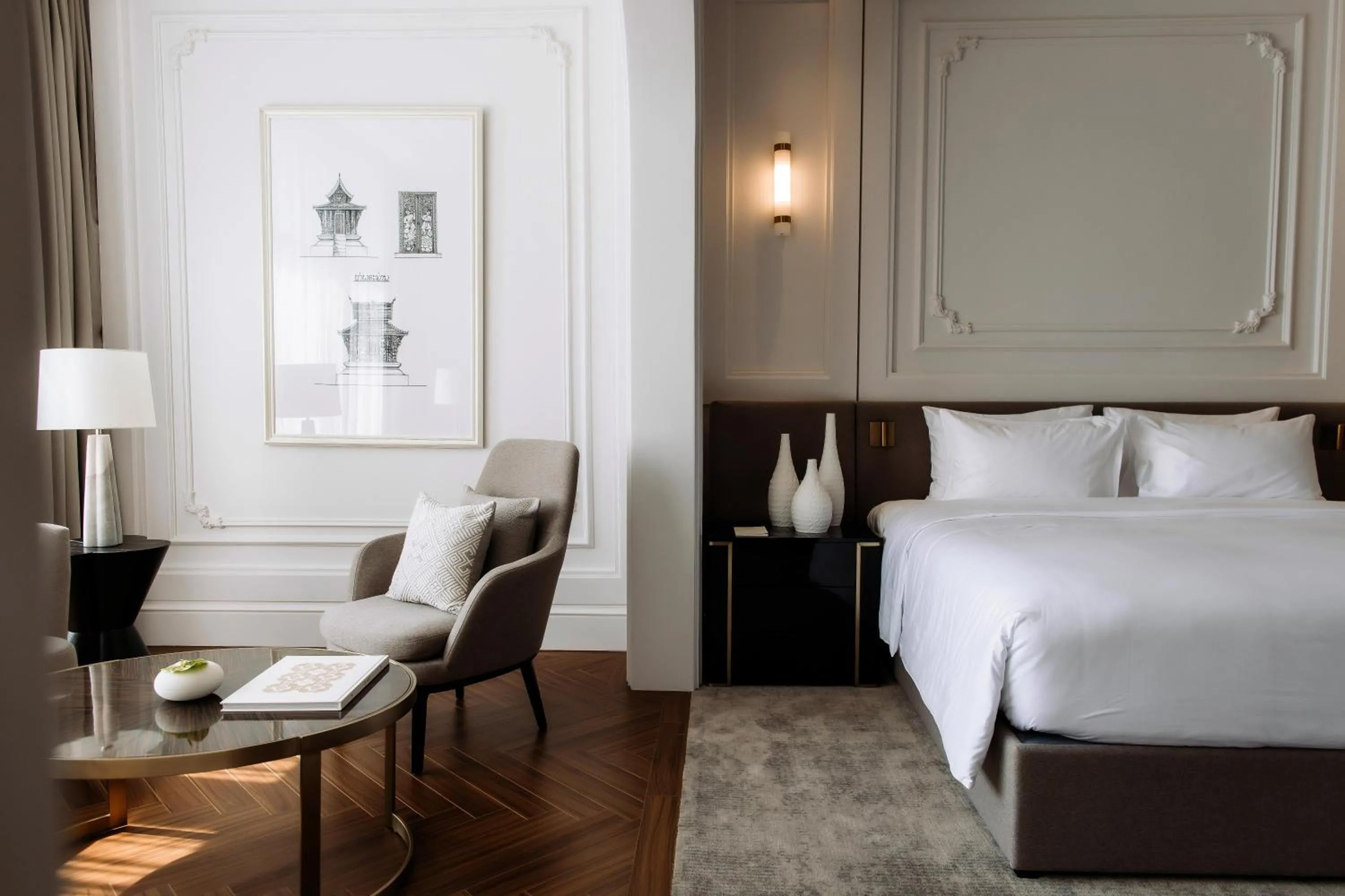 Bed in Souphattra Hotel Vientiane