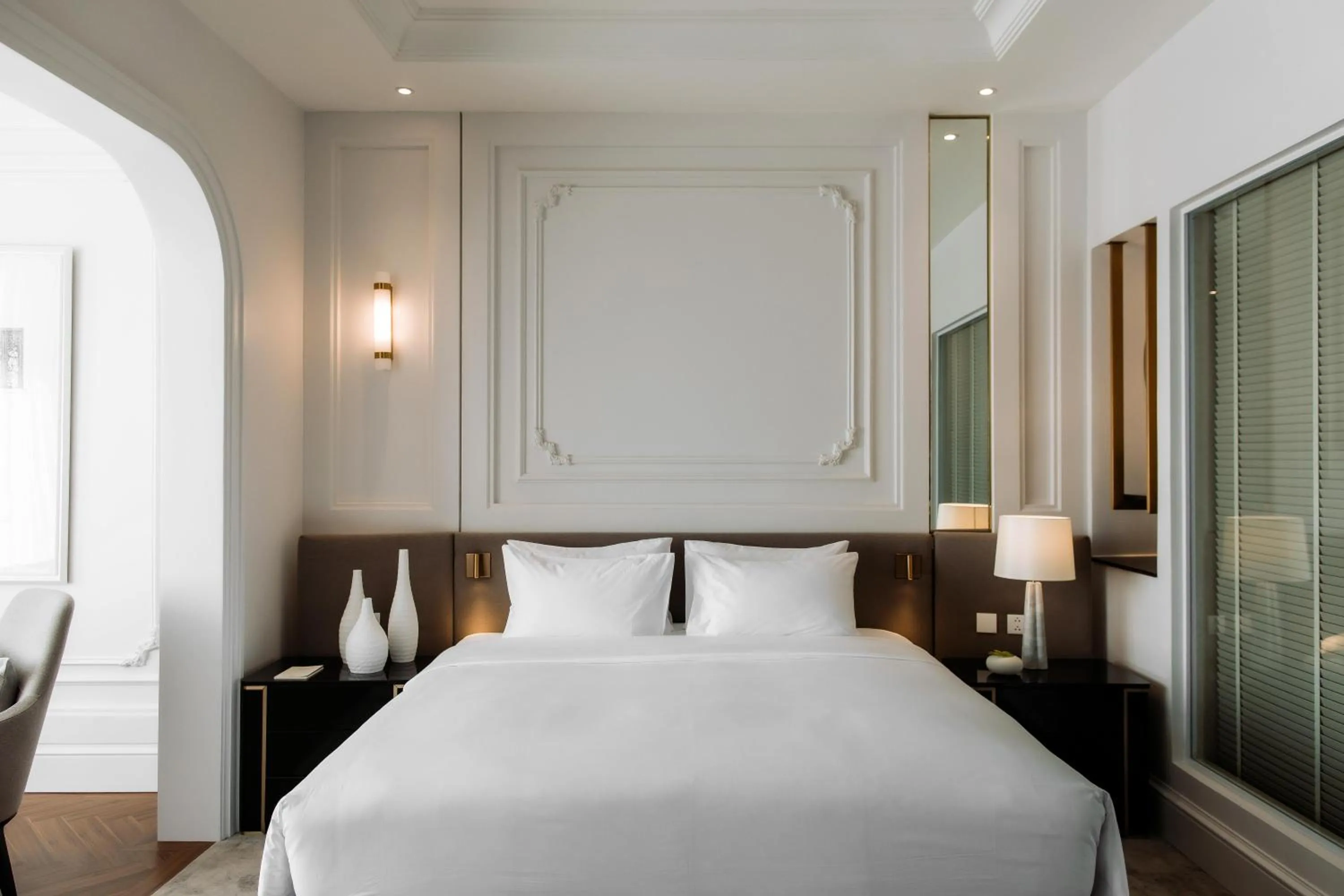 Bed in Souphattra Hotel Vientiane