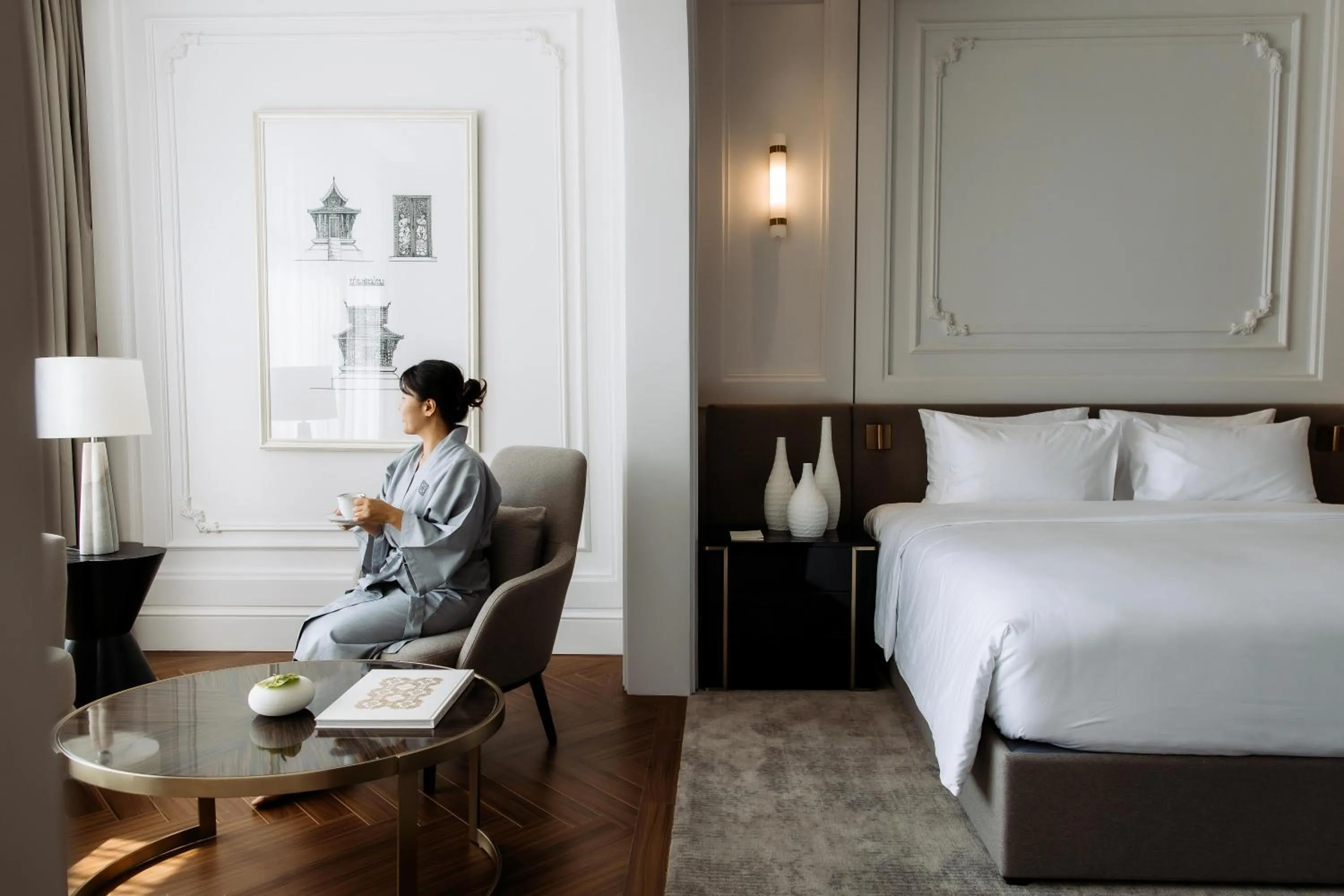 Bed in Souphattra Hotel Vientiane