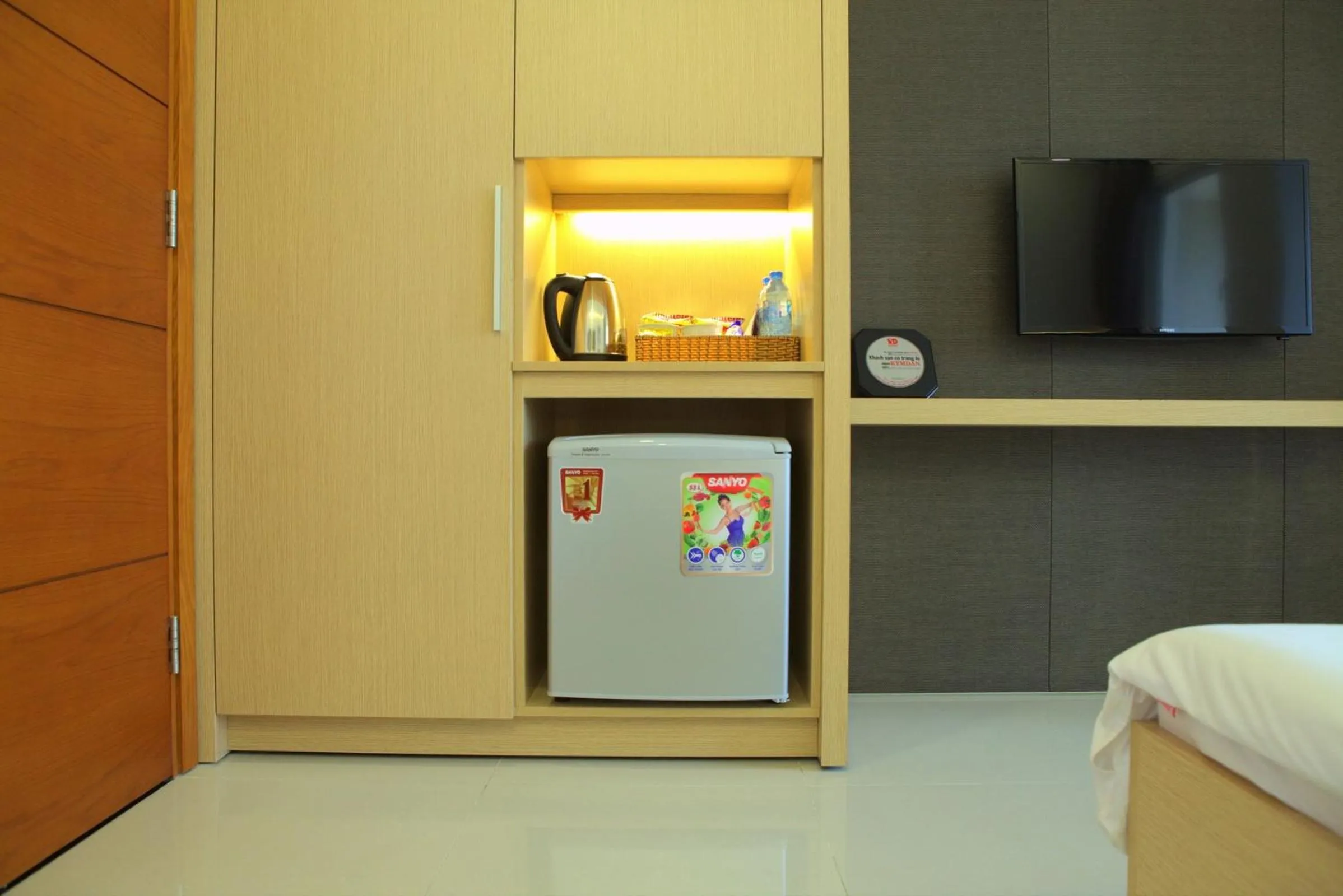 Decorative detail, Bed in Hung Cuong Hotel