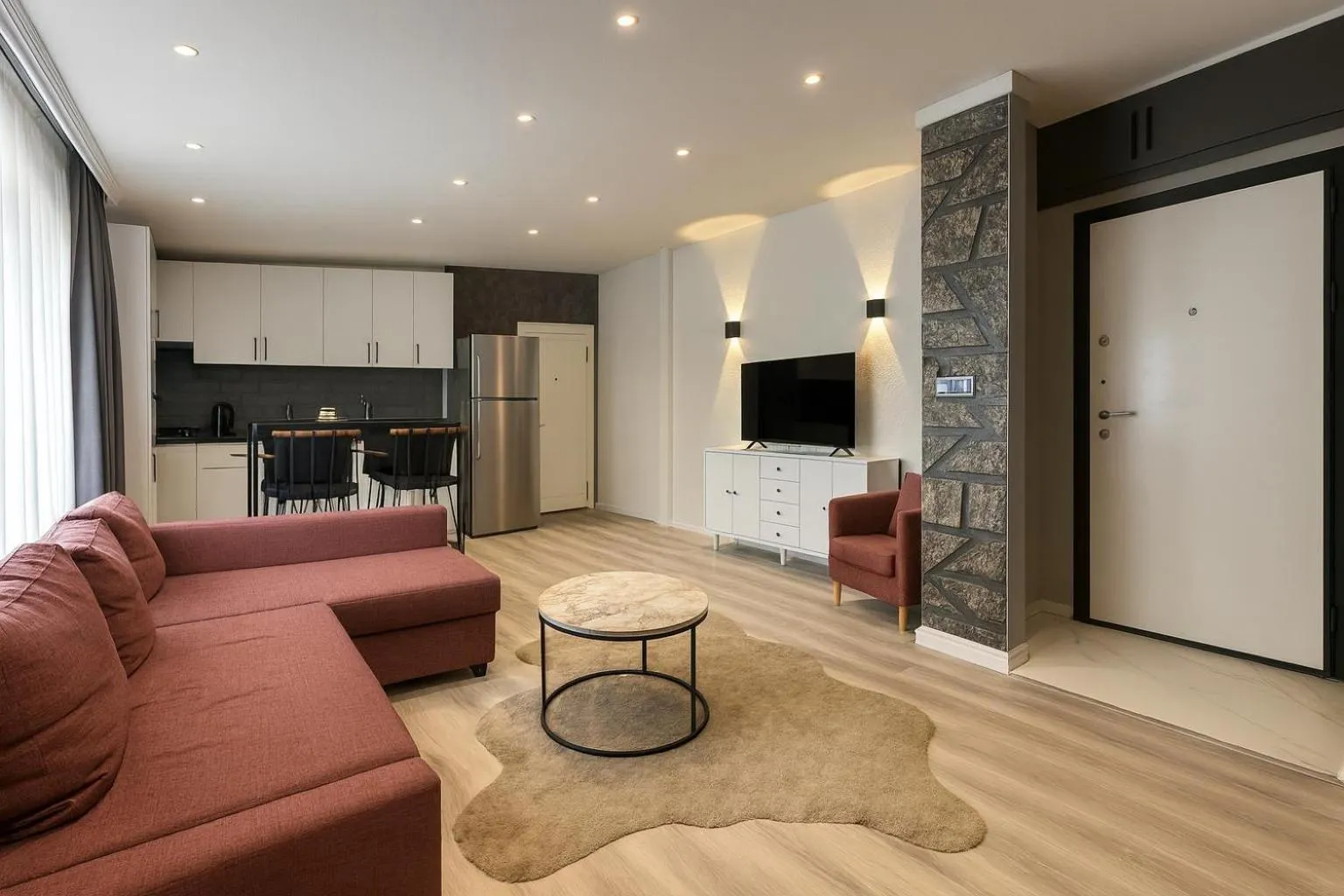 Kitchen or kitchenette in Casa Florya Suites