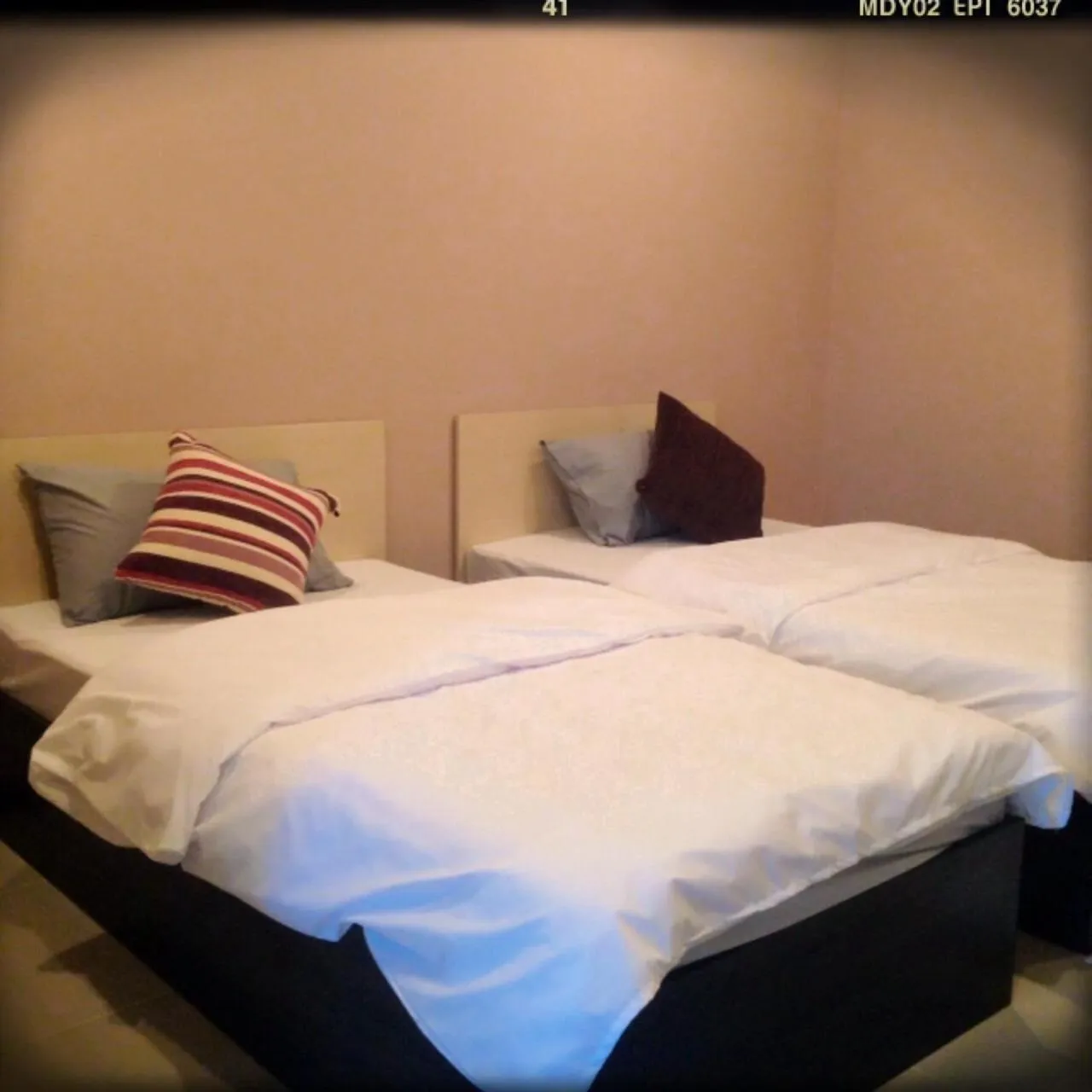 Decorative detail, Bed in At Ease Hotel Suvarnabhumi