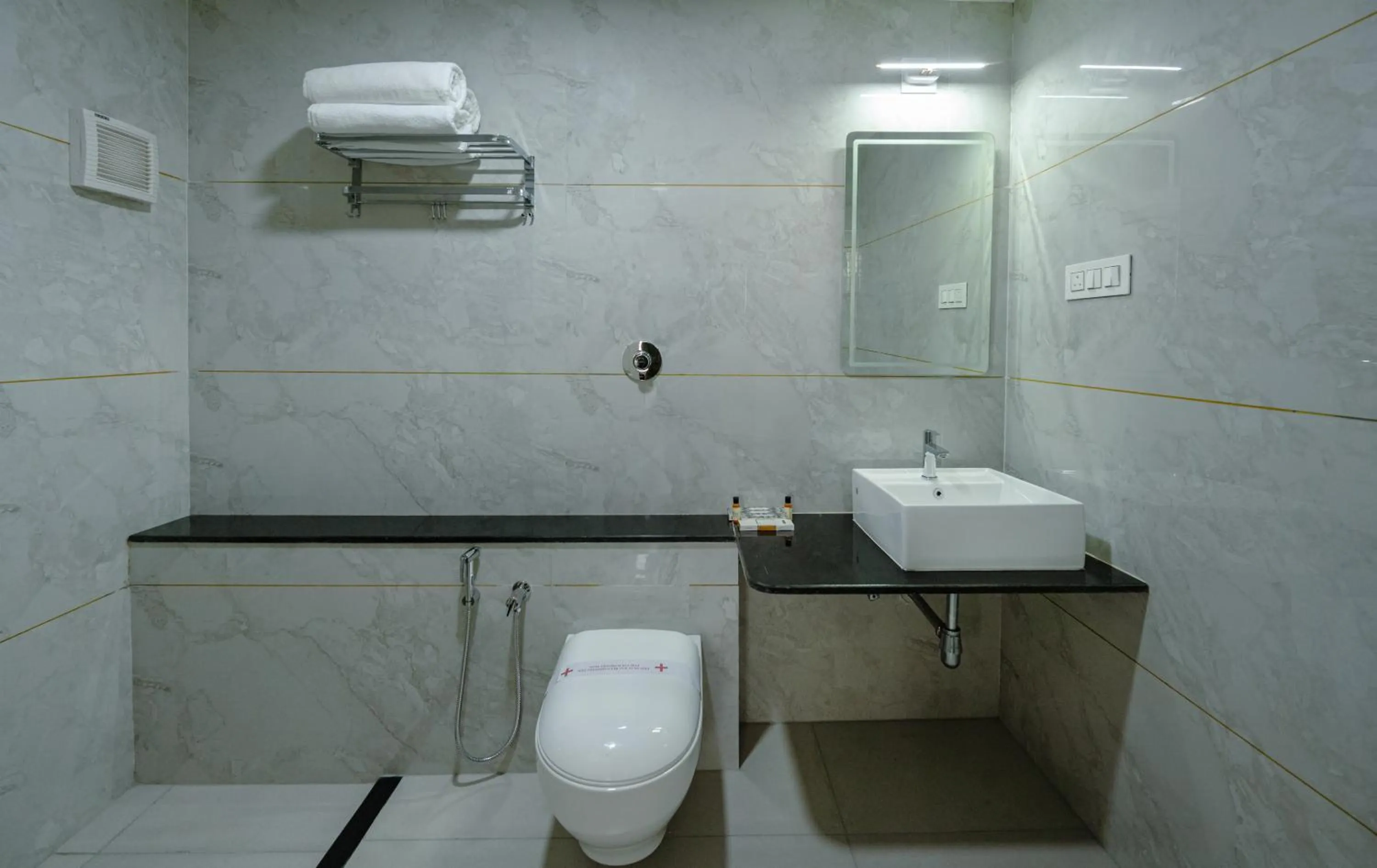 Toilet in Hotel Durga International