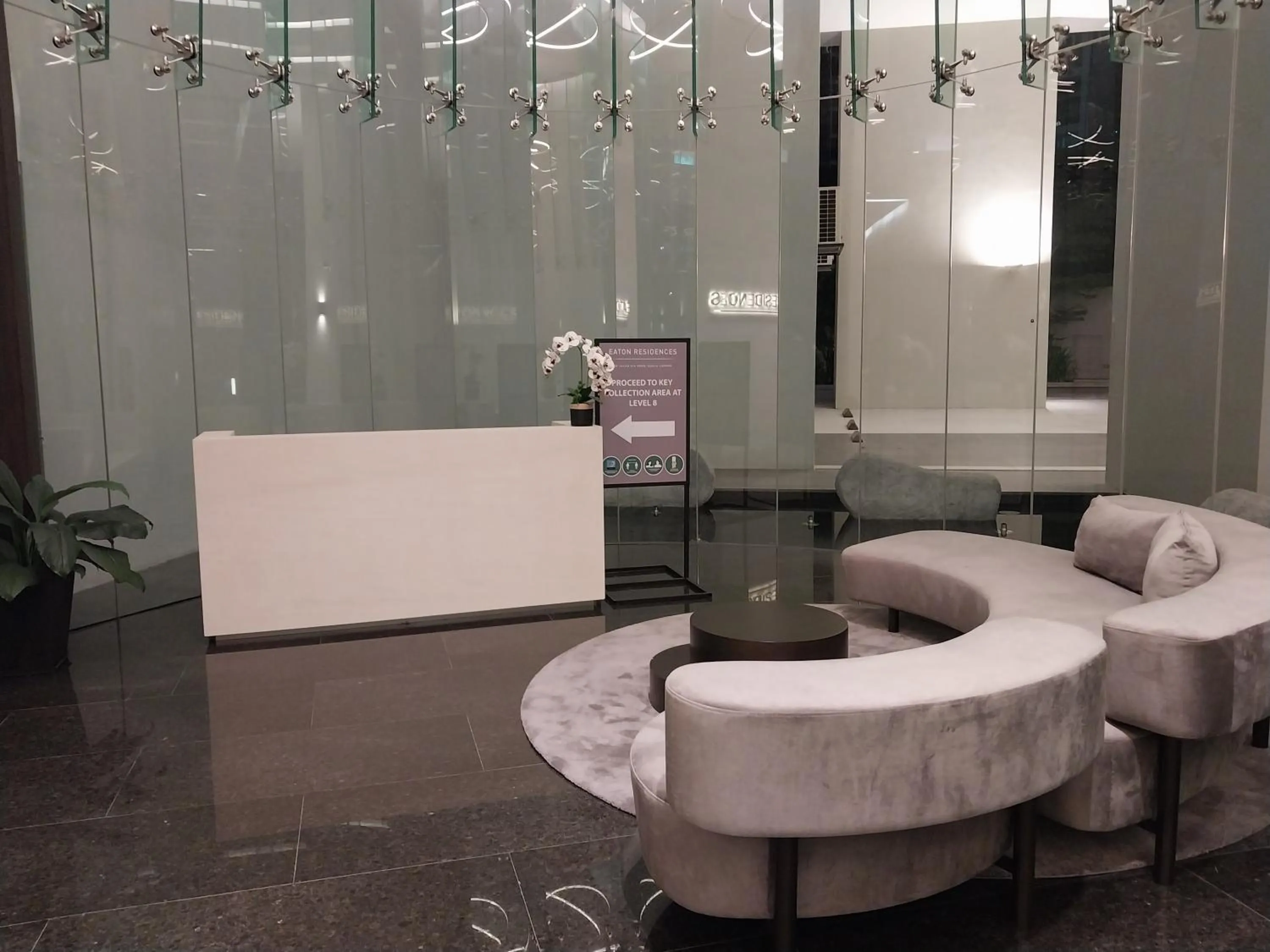 Lobby or reception in Eaton Residence Yemala