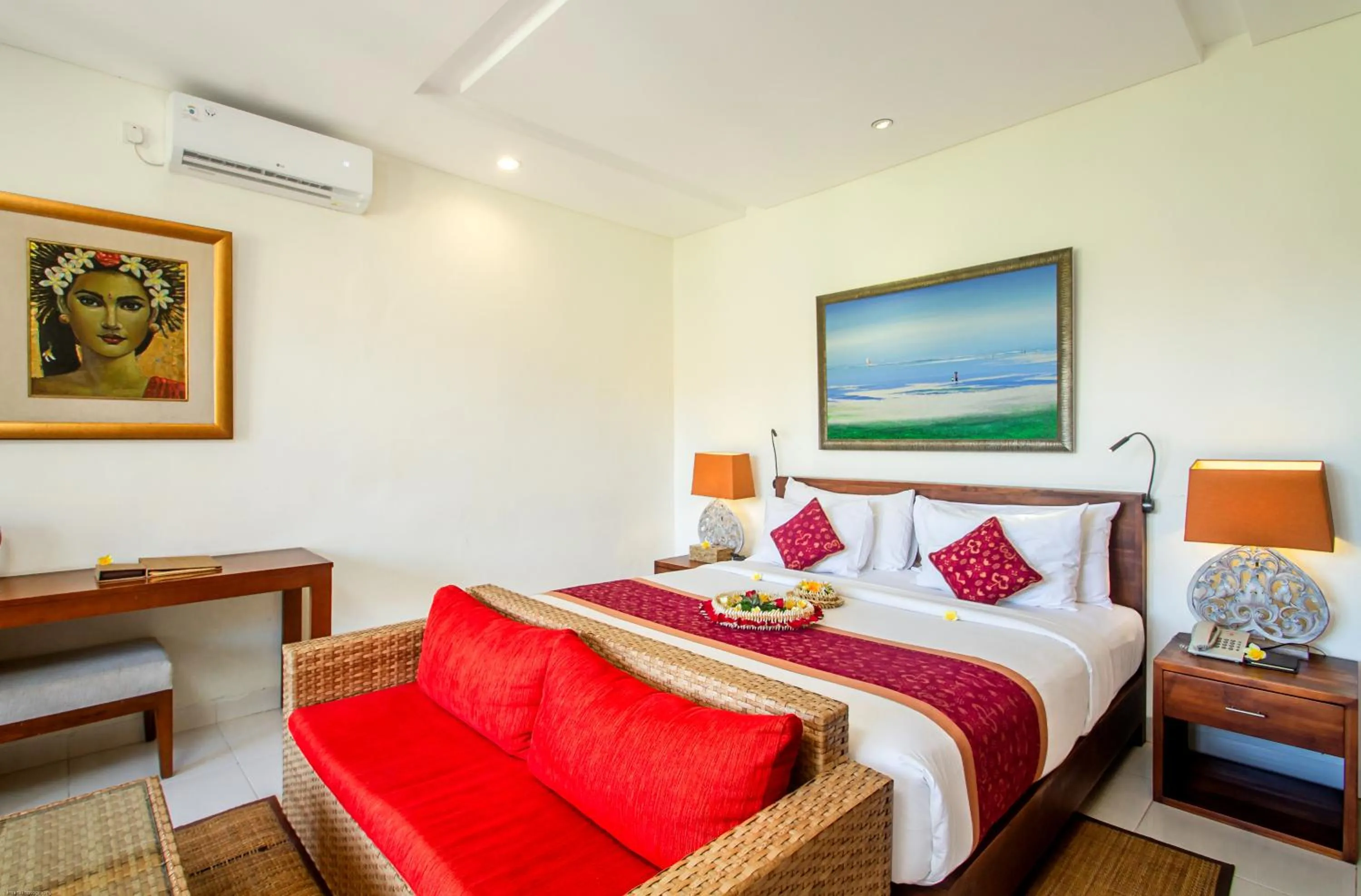 Seating area, Bed in Tebesaya Cottage by GenuineHost