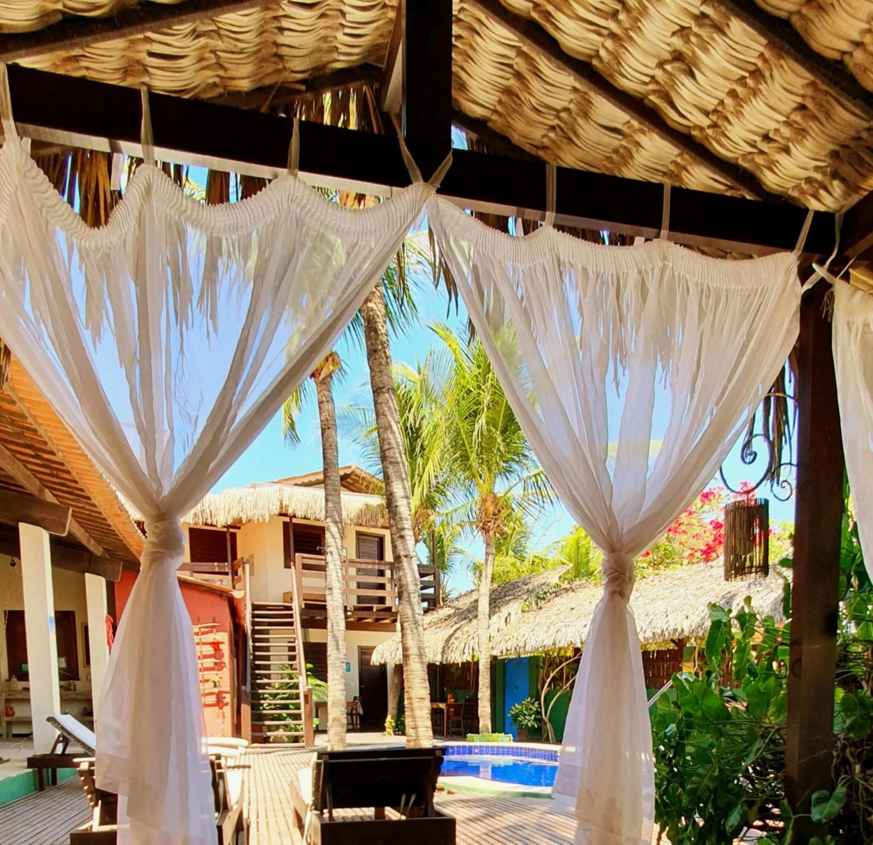 Pool view in Pousada La Vie Jeri