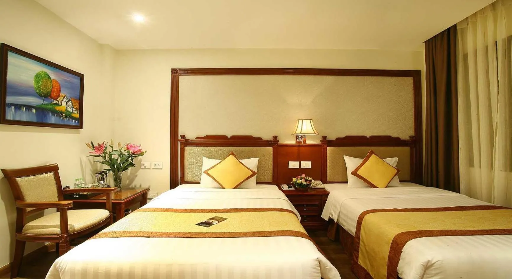 Bed in Western Hanoi Hotel