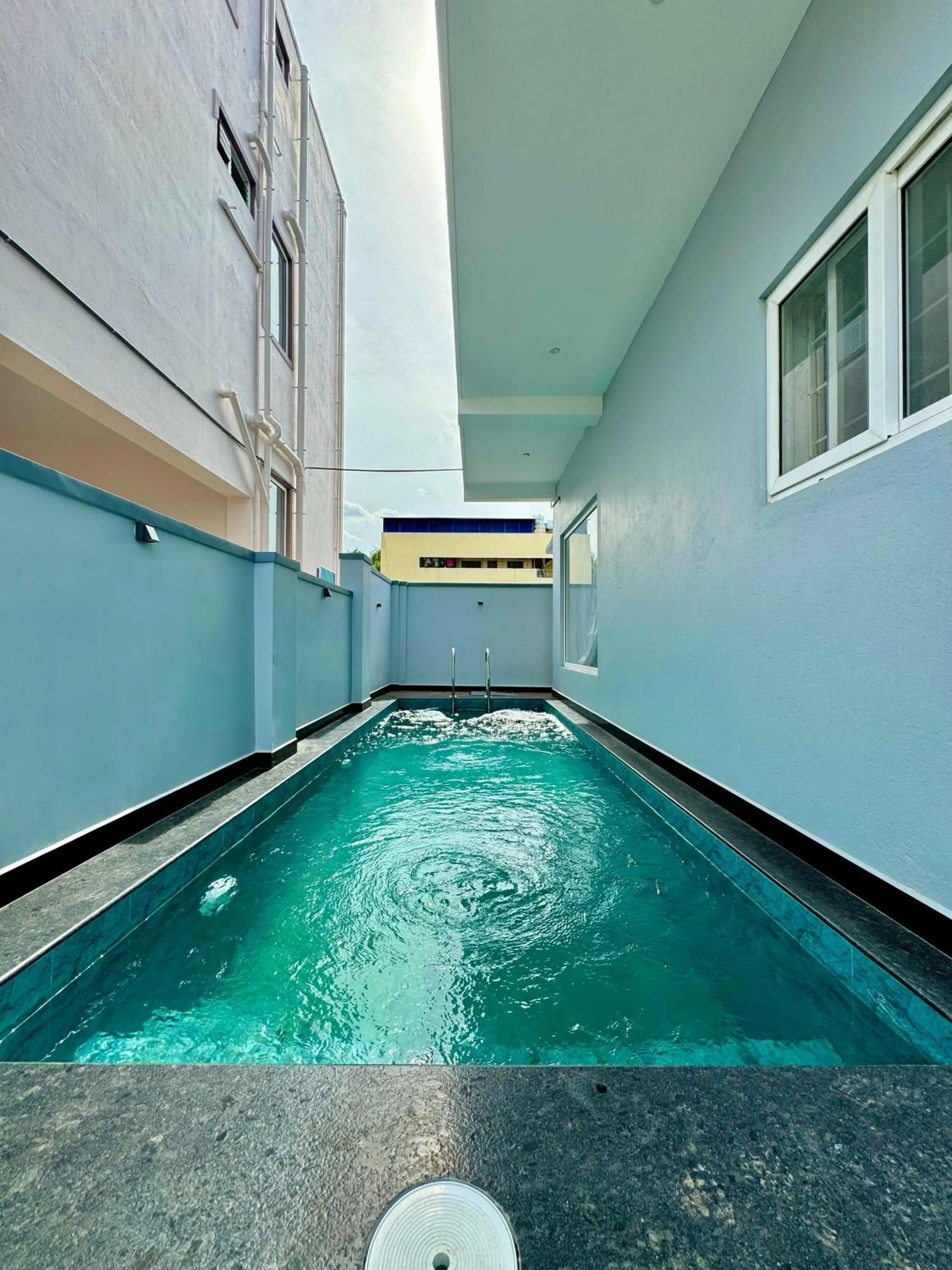 Pool view in ECR Holidays Lavish Homestay