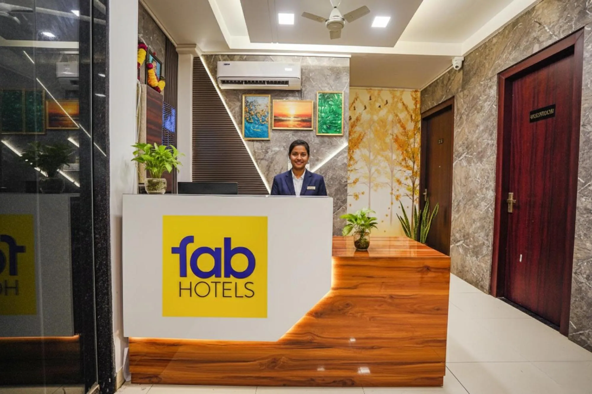 Lobby or reception in FabHotel TS Inn