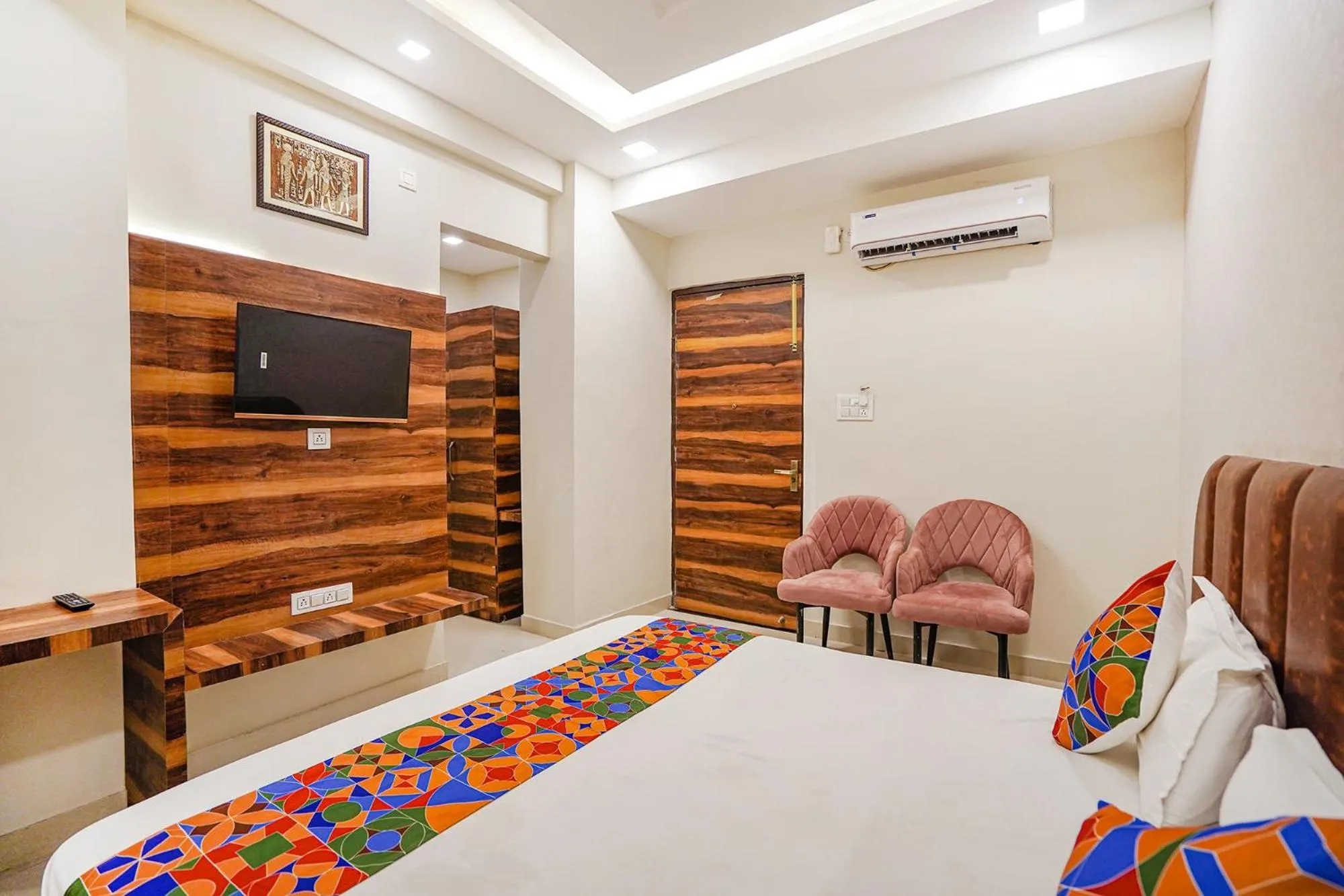 Bed in FabHotel TS Inn