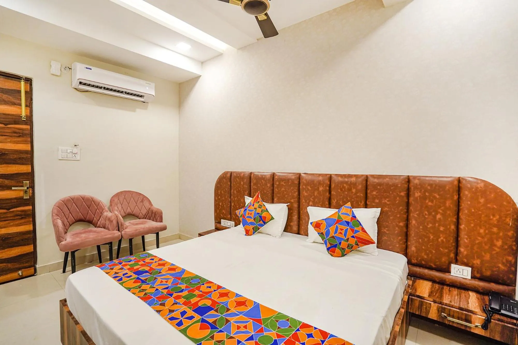 Bed in FabHotel TS Inn