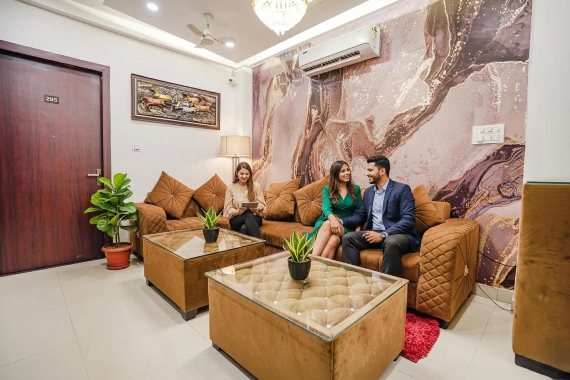 Seating area in FabHotel TS Inn