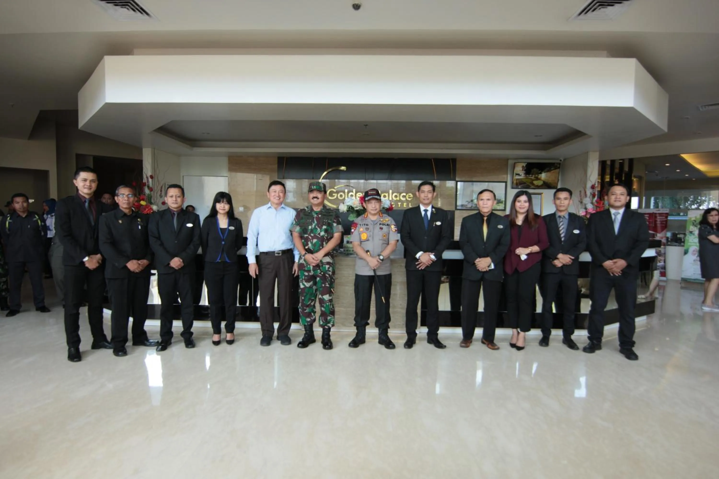 group of guests in Golden Palace Hotel Lombok