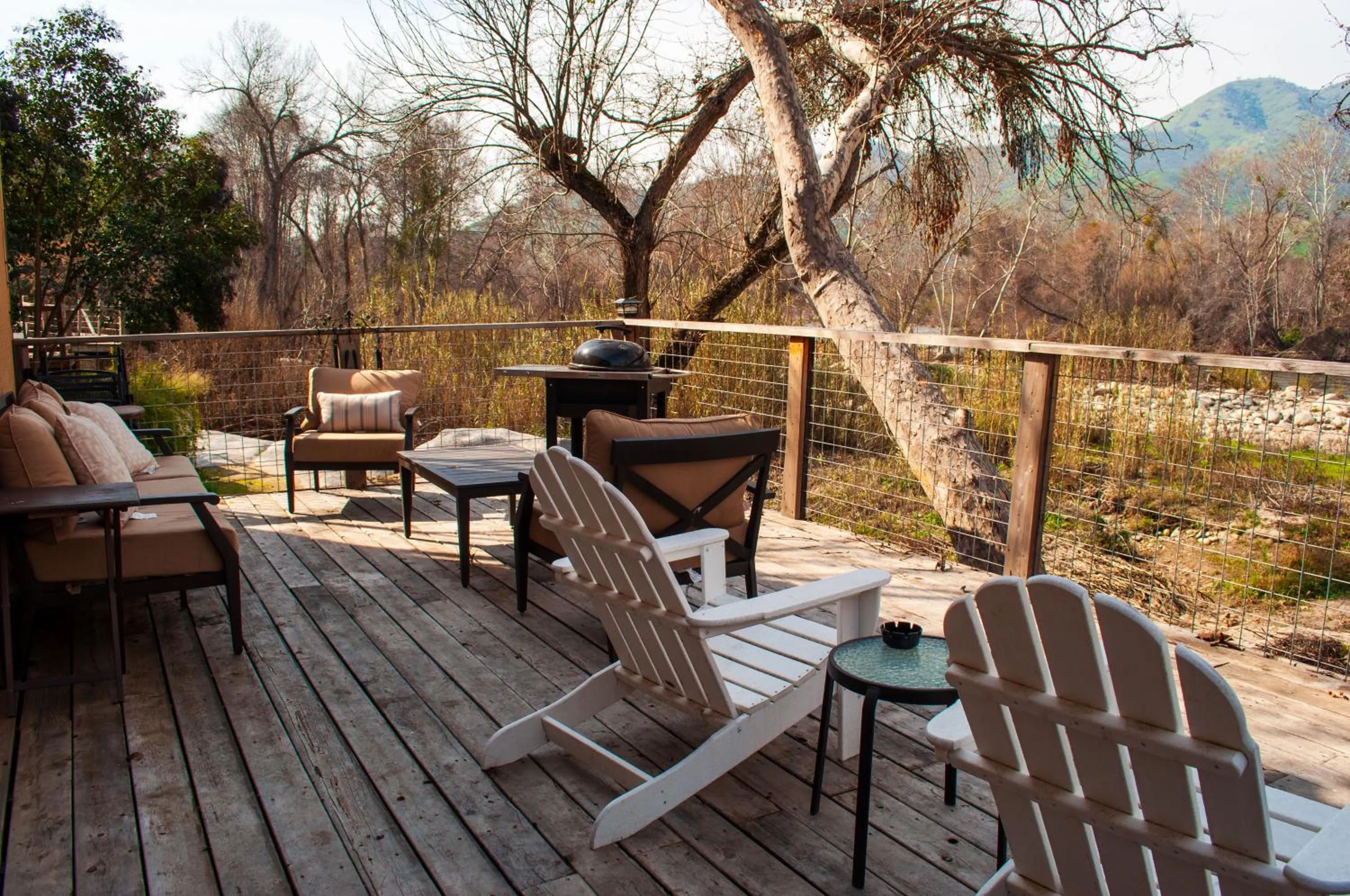 Patio in Sequoia River Front Cabins