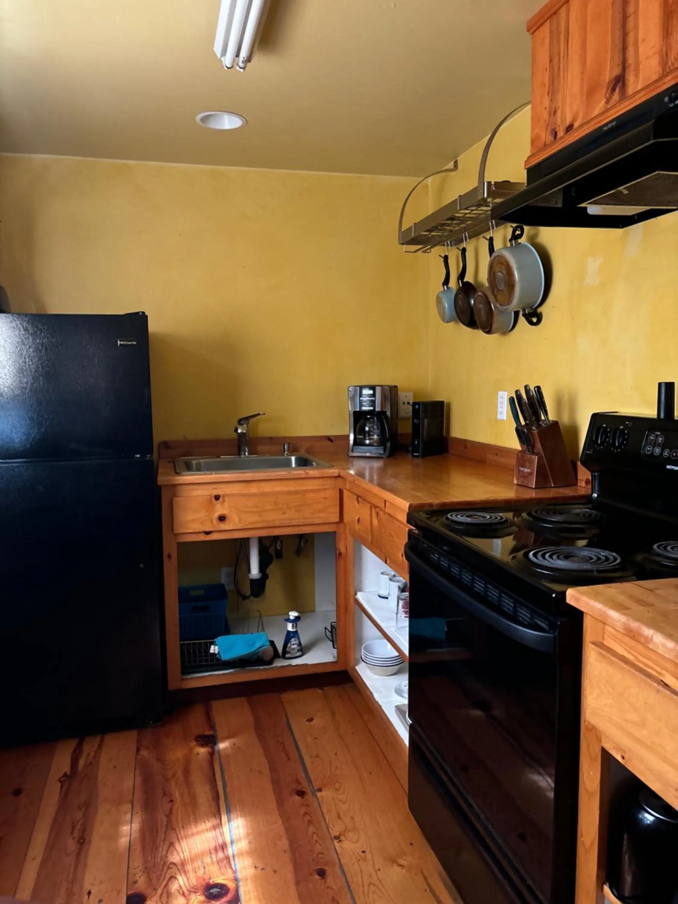 Kitchen or kitchenette in Sequoia River Front Cabins