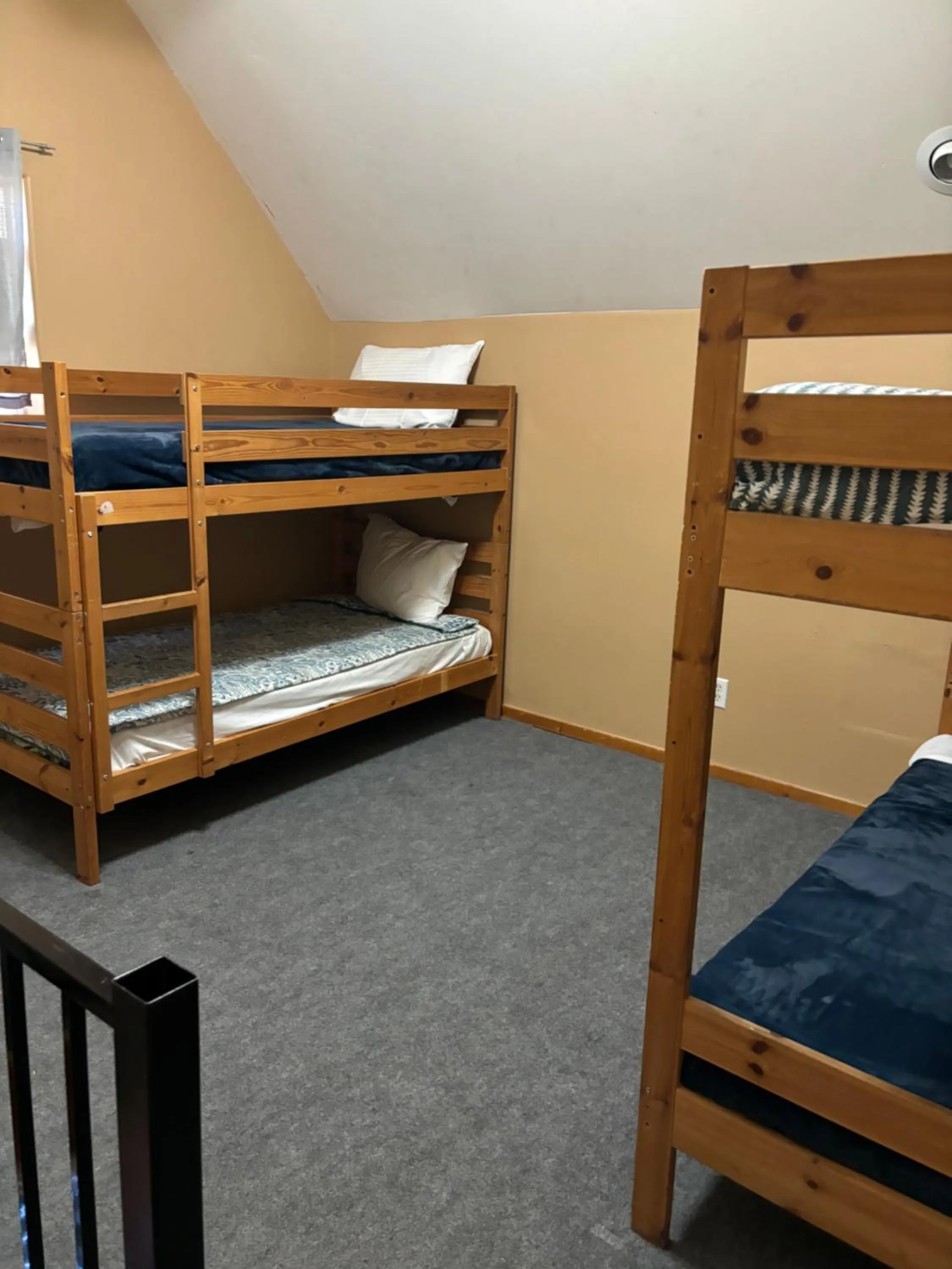 Bed in Sequoia River Front Cabins
