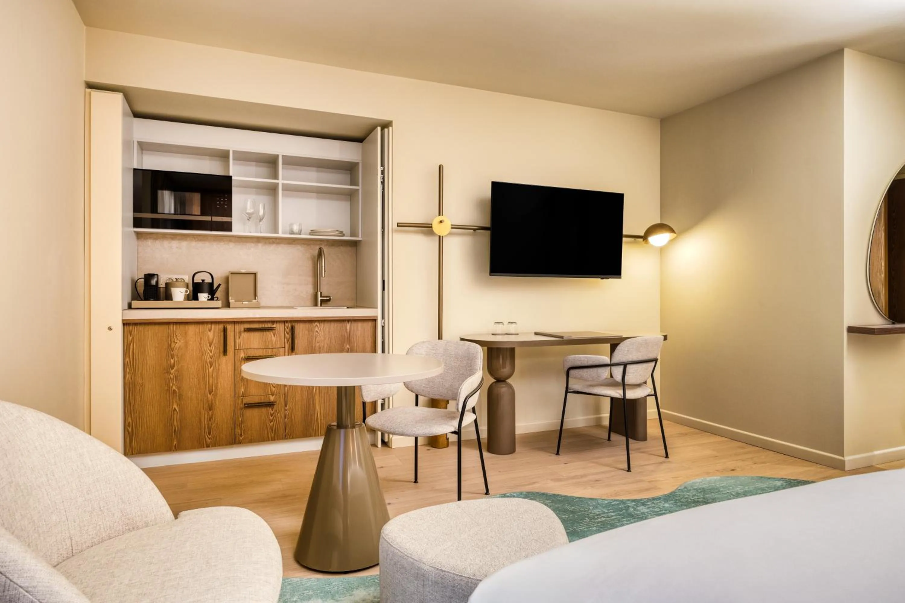 Kitchen or kitchenette in Mövenpick hotel Brussels airport