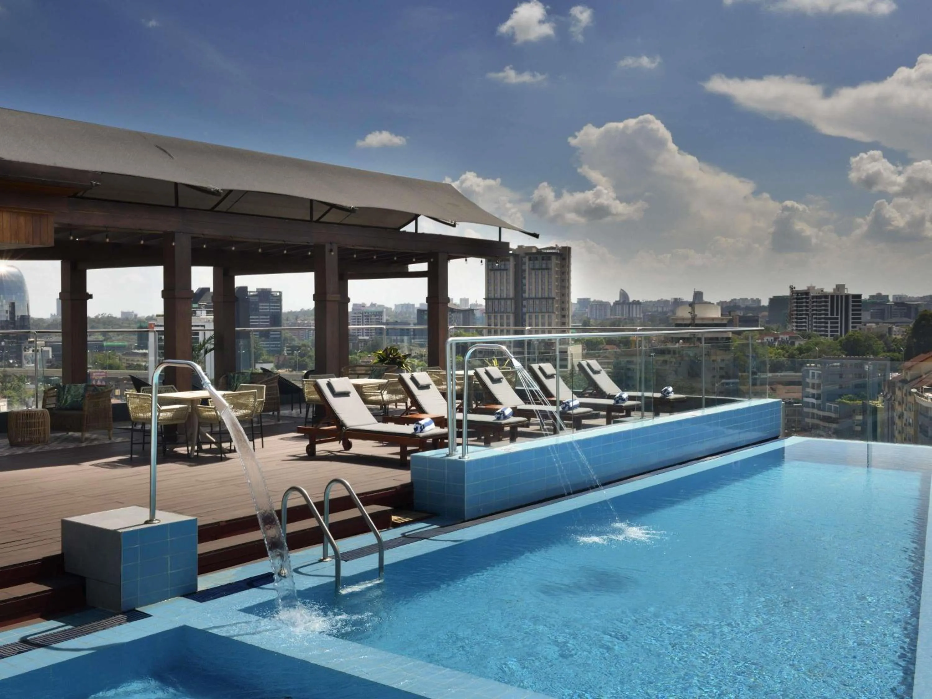 Pool view in Novotel Nairobi Westlands