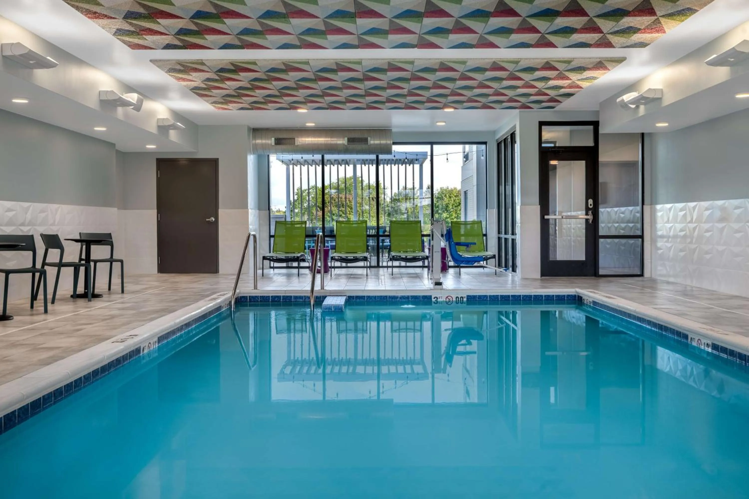 Pool view in Home2 Suites By Hilton Sheboygan