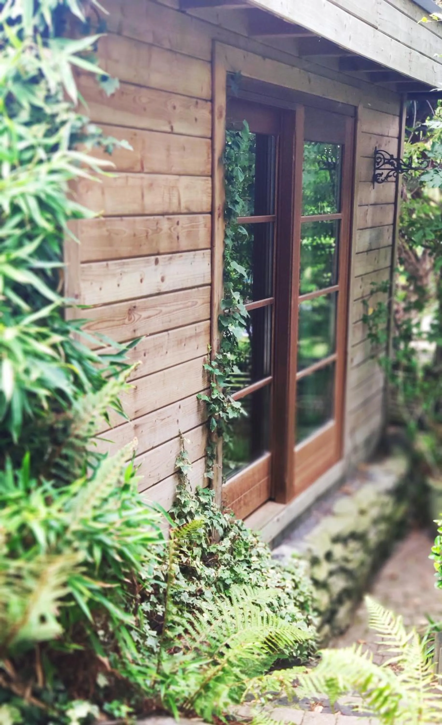 Garden view in B&B Aquavert