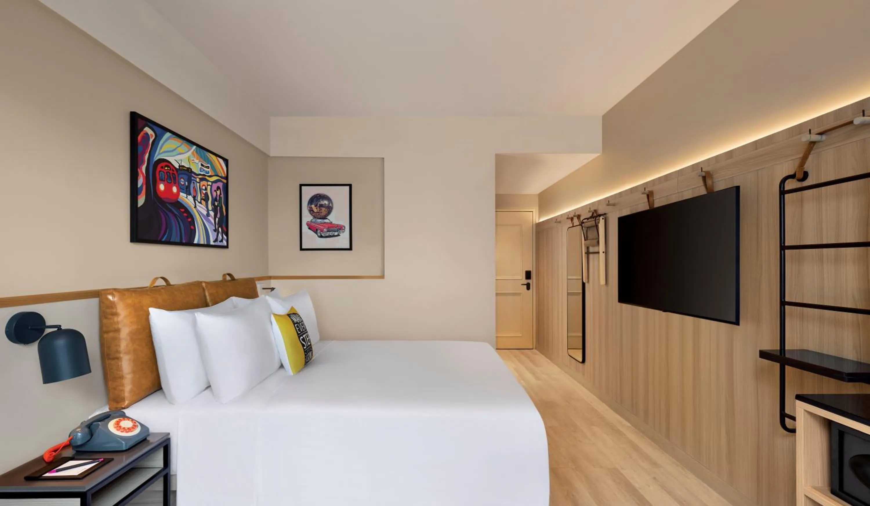 Bedroom, Bed in Moxy Mumbai Andheri West