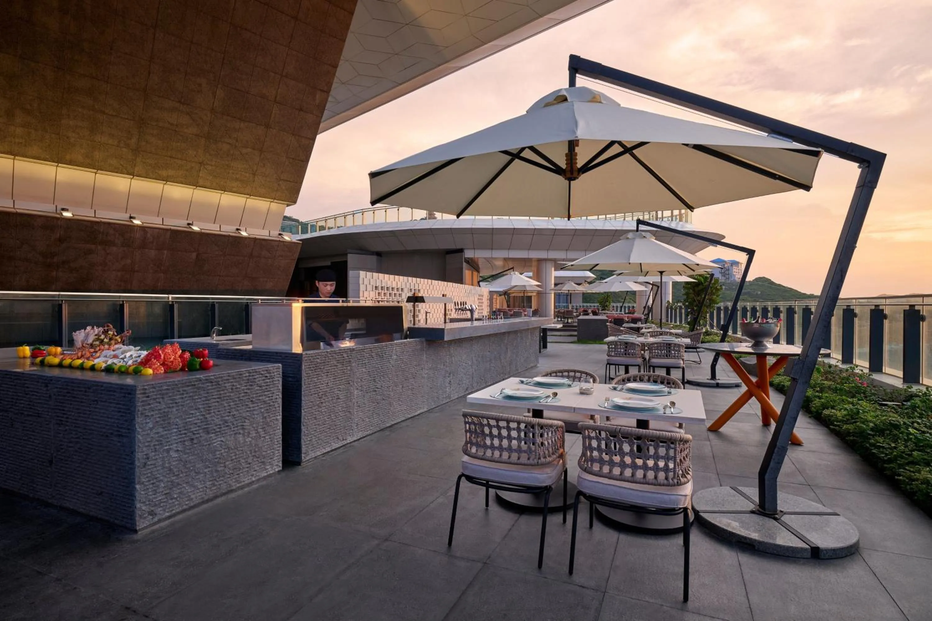 Kitchen or kitchenette in Zhuhai Dong'ao Island Marriott Resort and Spa