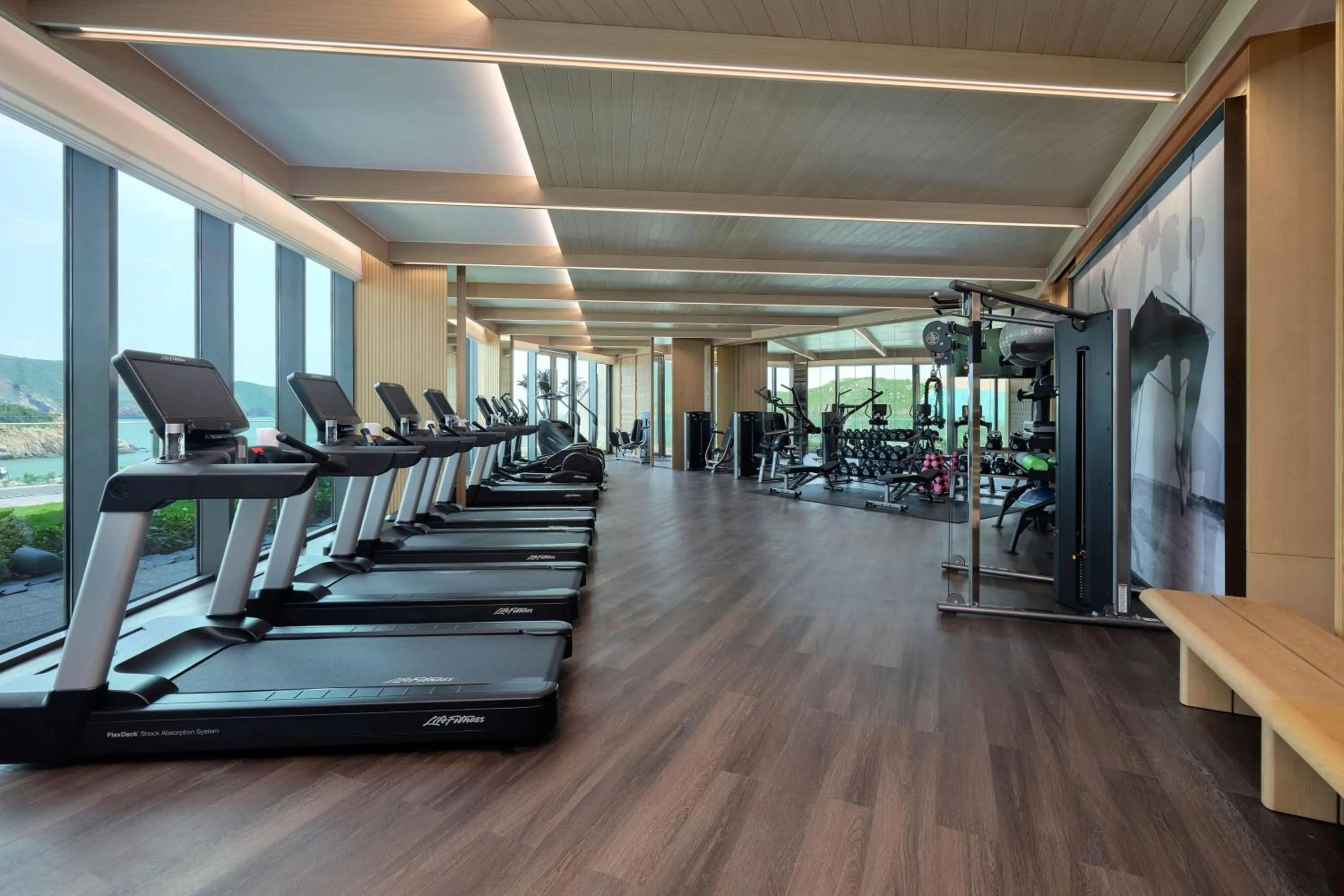 Fitness centre/facilities in Zhuhai Dong'ao Island Marriott Resort and Spa