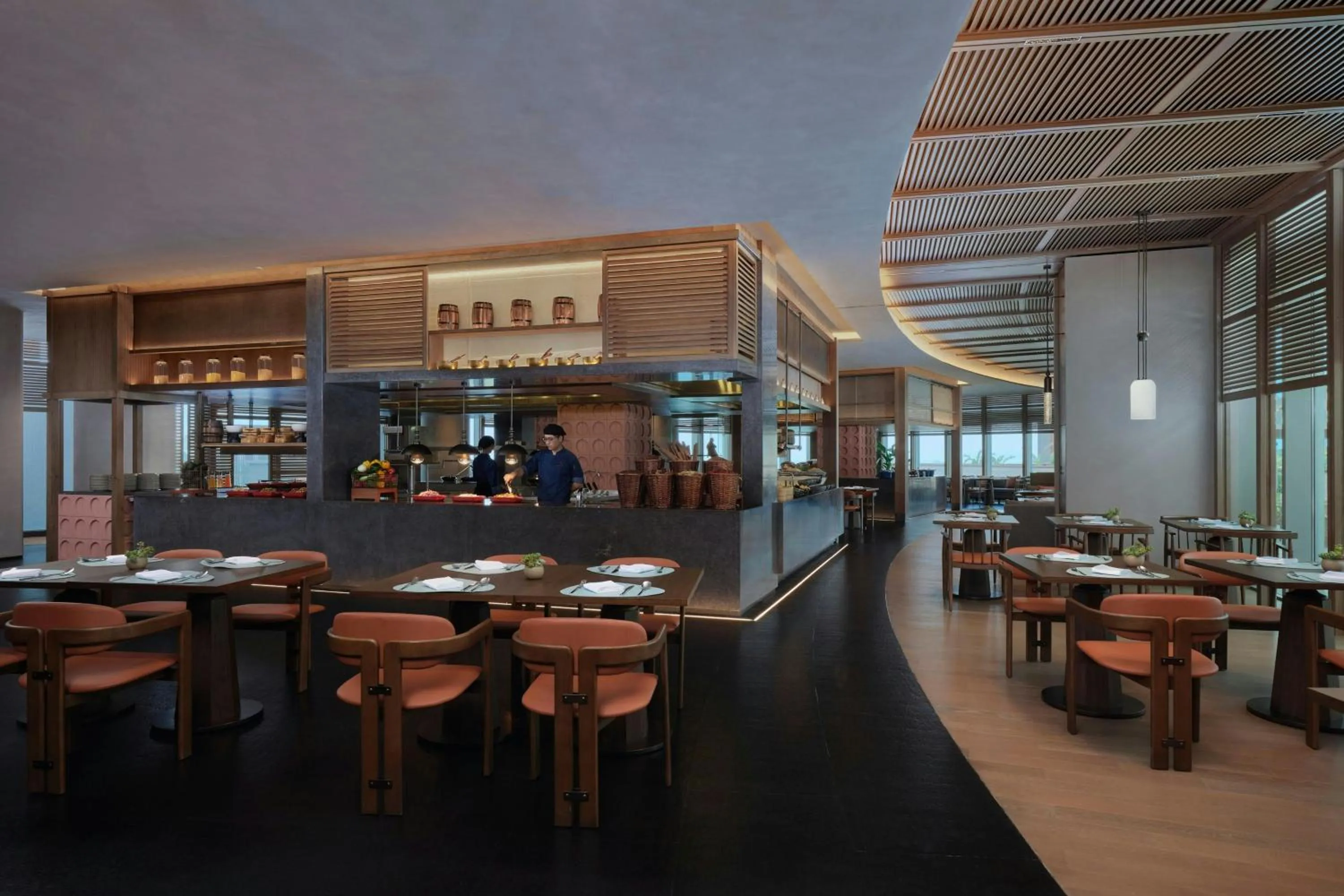 Kitchen or kitchenette in Zhuhai Dong'ao Island Marriott Resort and Spa