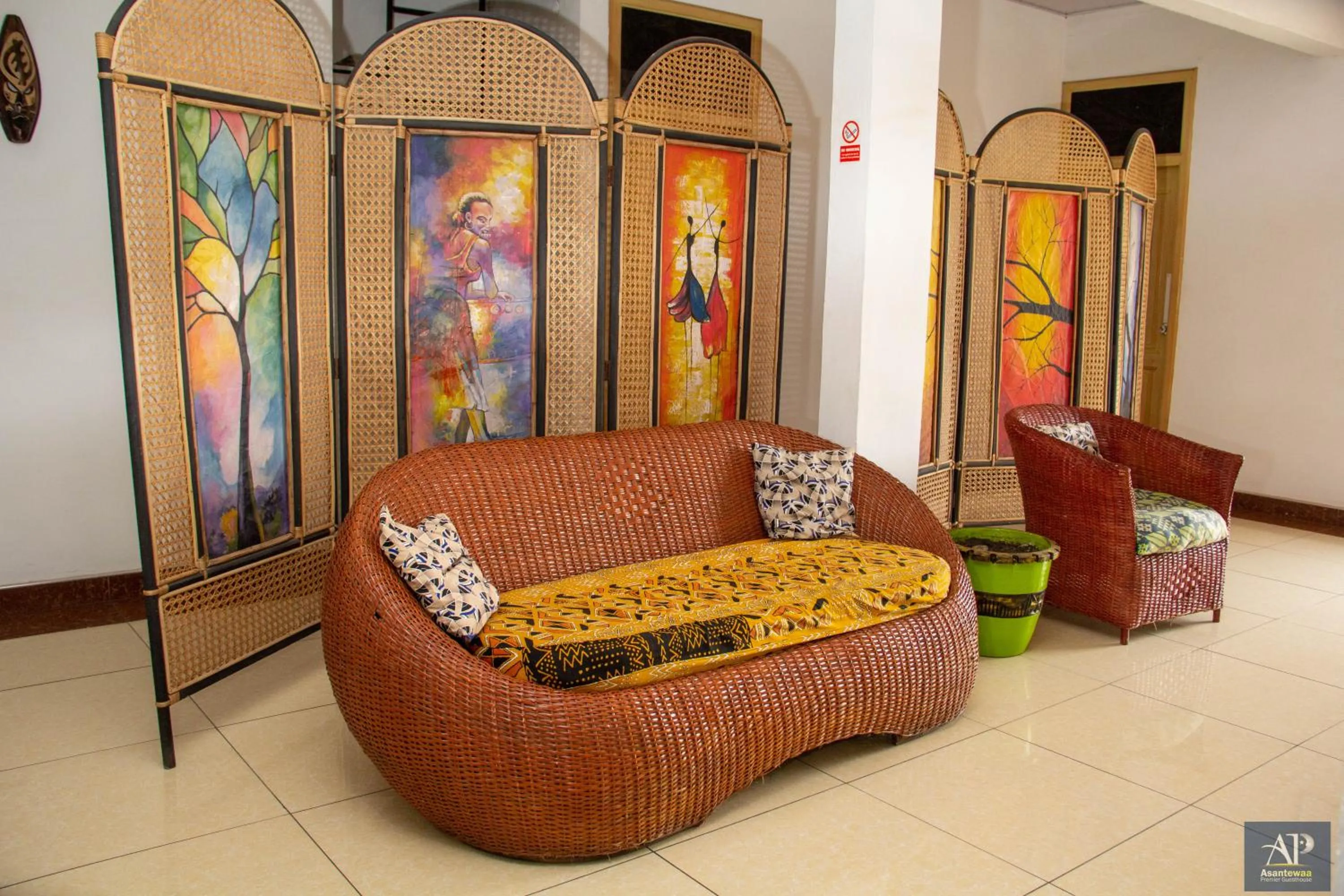 Communal lounge/ TV room in Asantewaa Premier Hotel