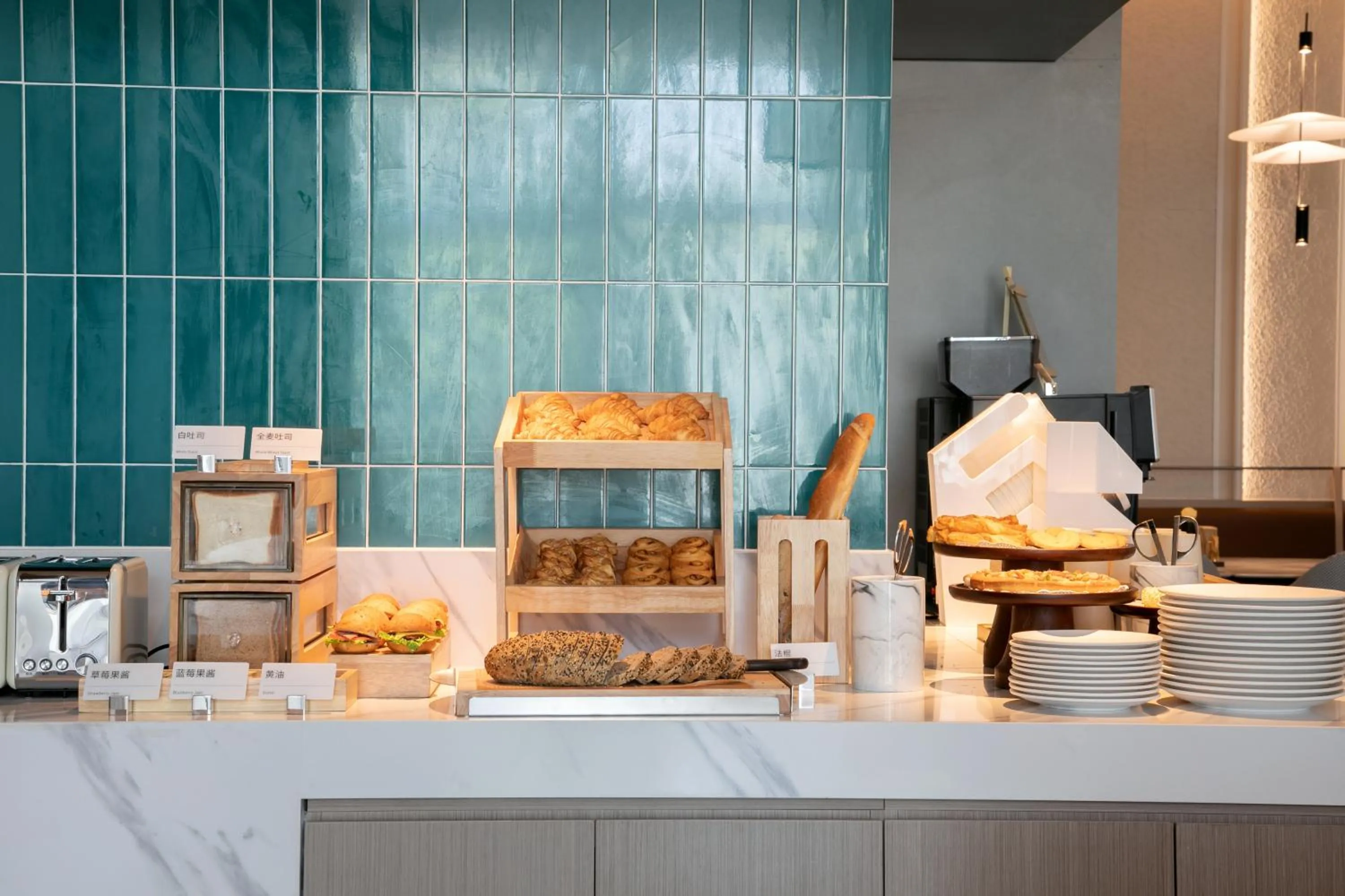 Buffet breakfast in Atour Hotel Shanghai Baoshan Shangda Road