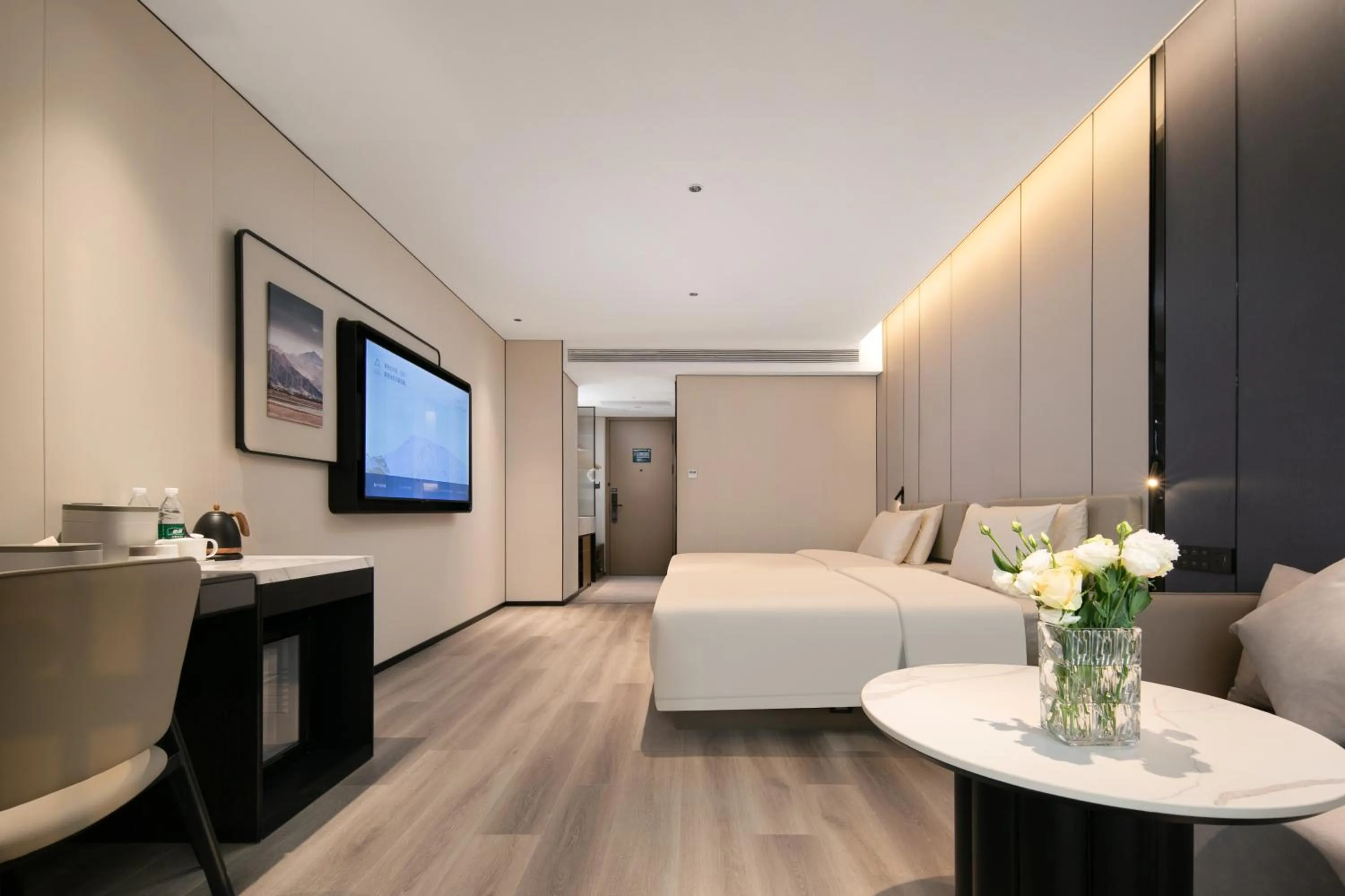 Bed in Atour Hotel Shanghai Baoshan Shangda Road