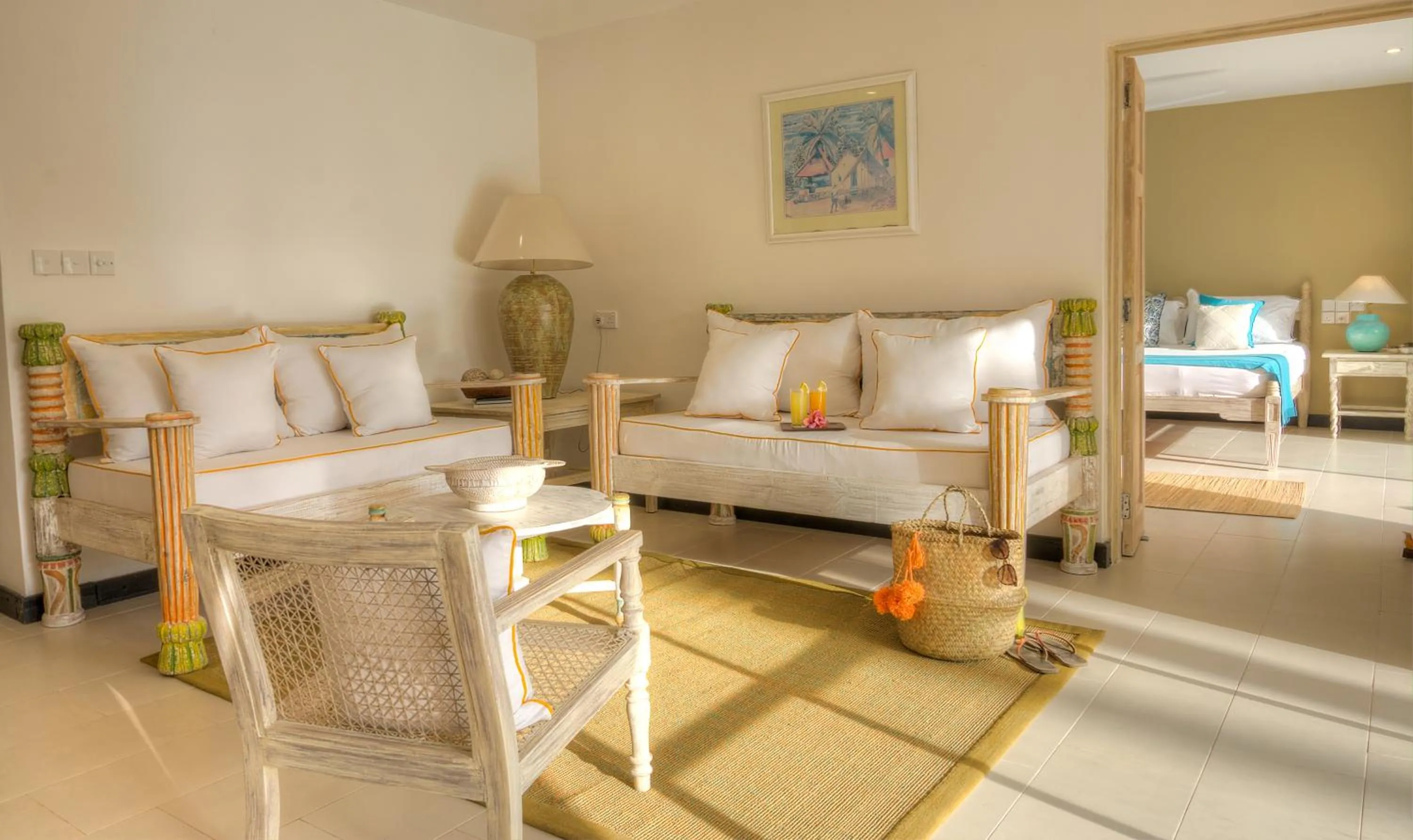 Living room, Bed in Diamonds Malindi