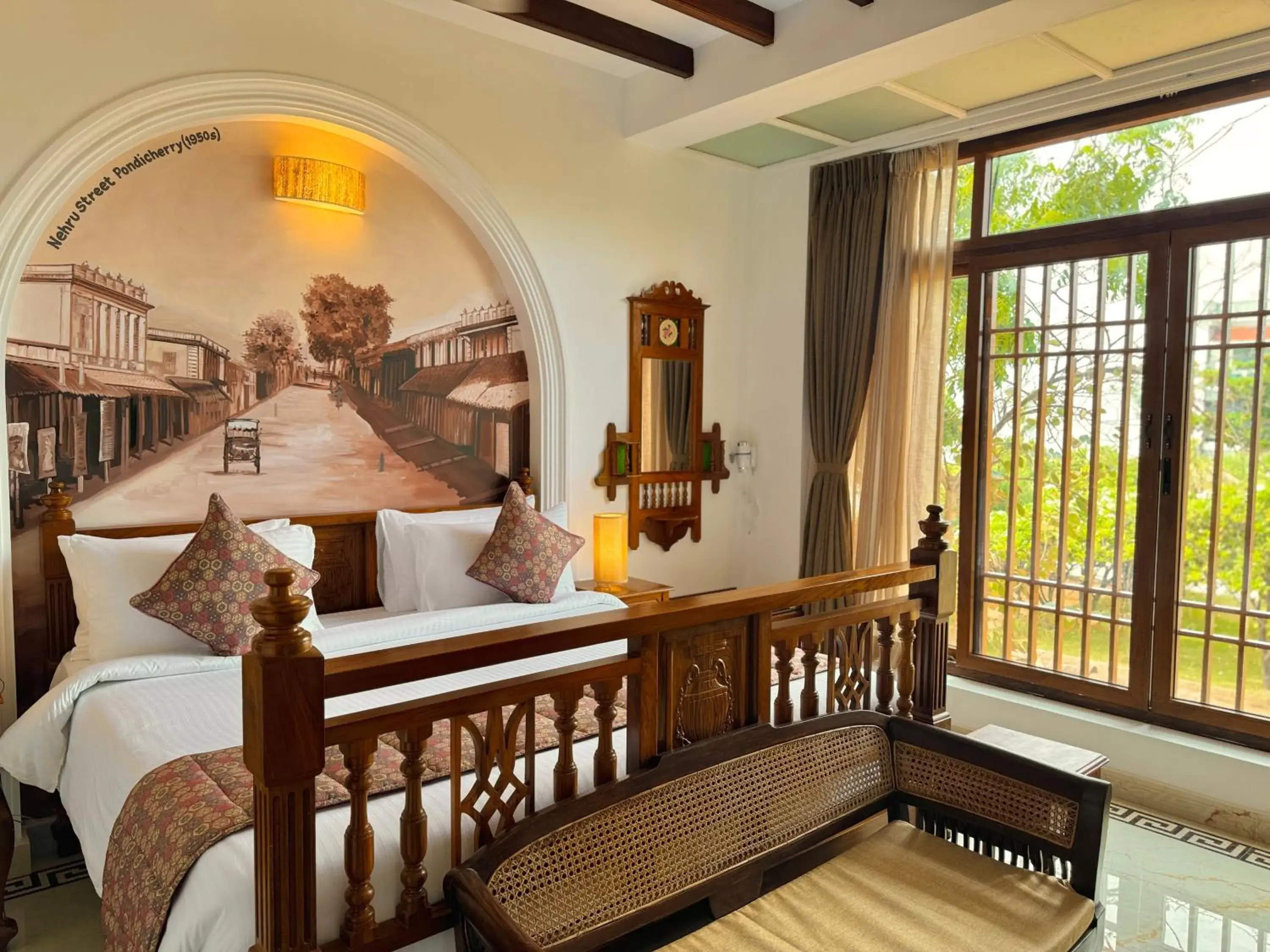 Deluxe Double Room with Garden View in La Plage Seaview Suites Deluxe Double Room with Garden View in La Plage Seaview Suites