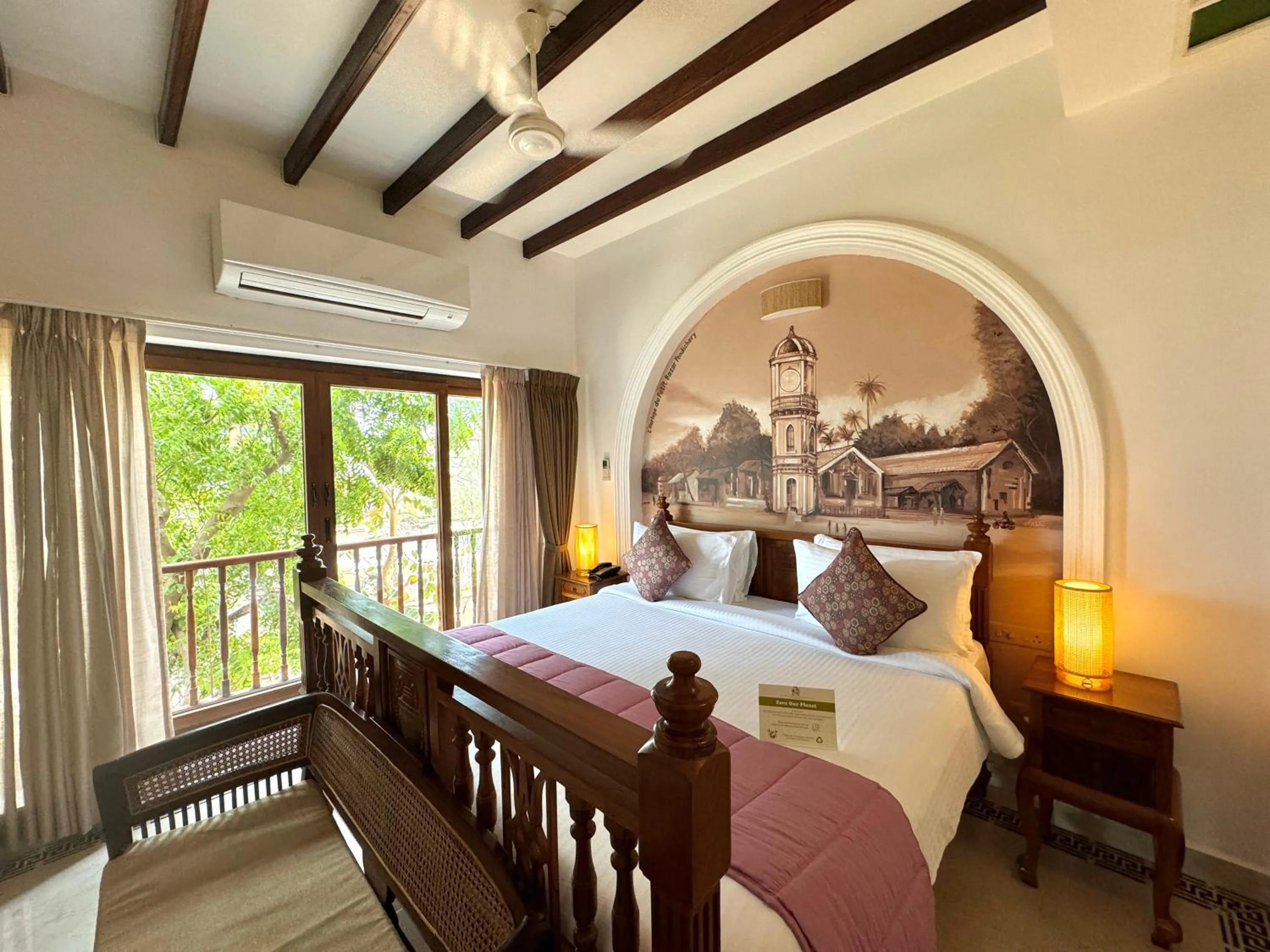 Bed in La Plage Seaview Suites