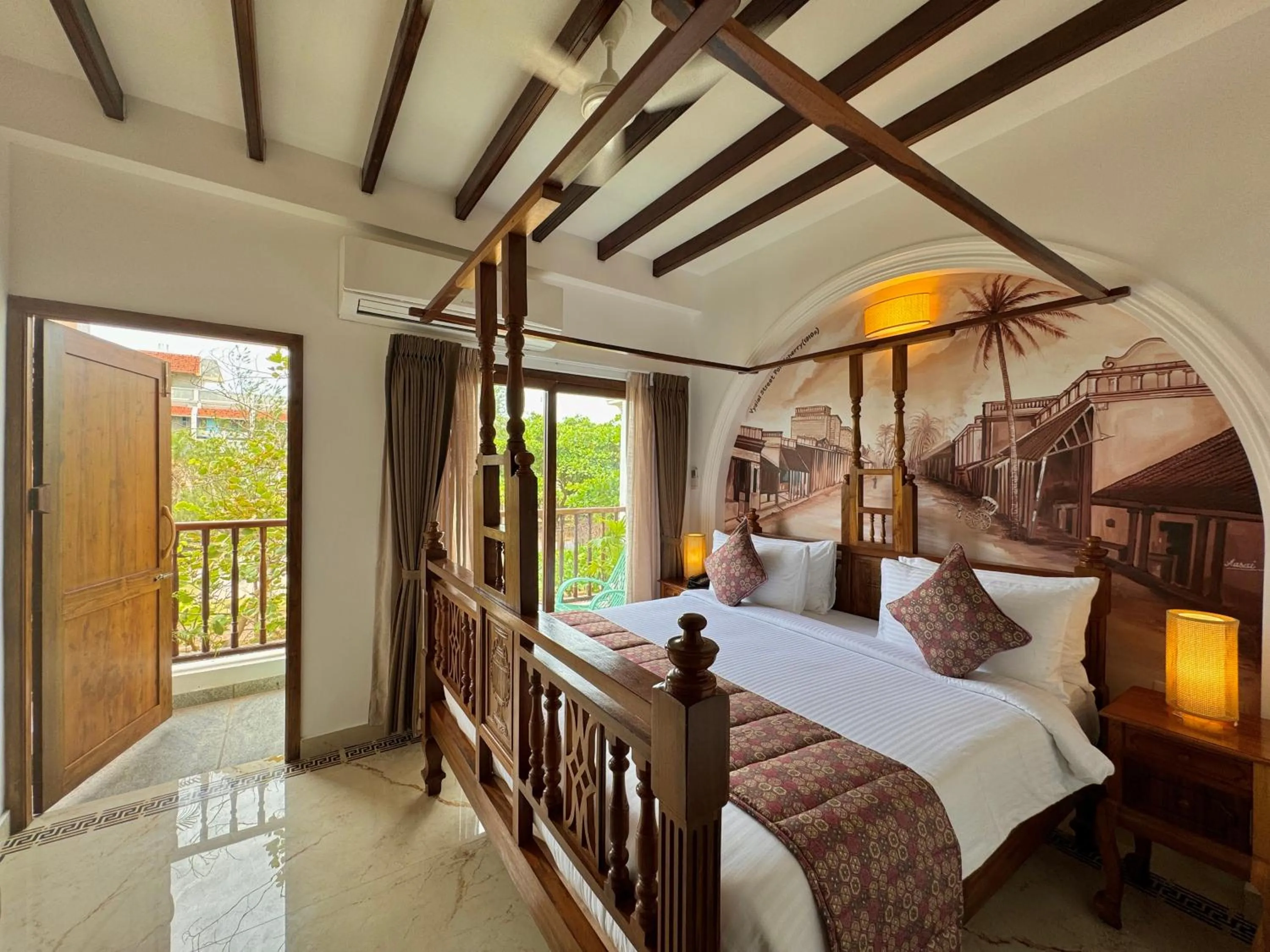 Bed in La Plage Seaview Suites