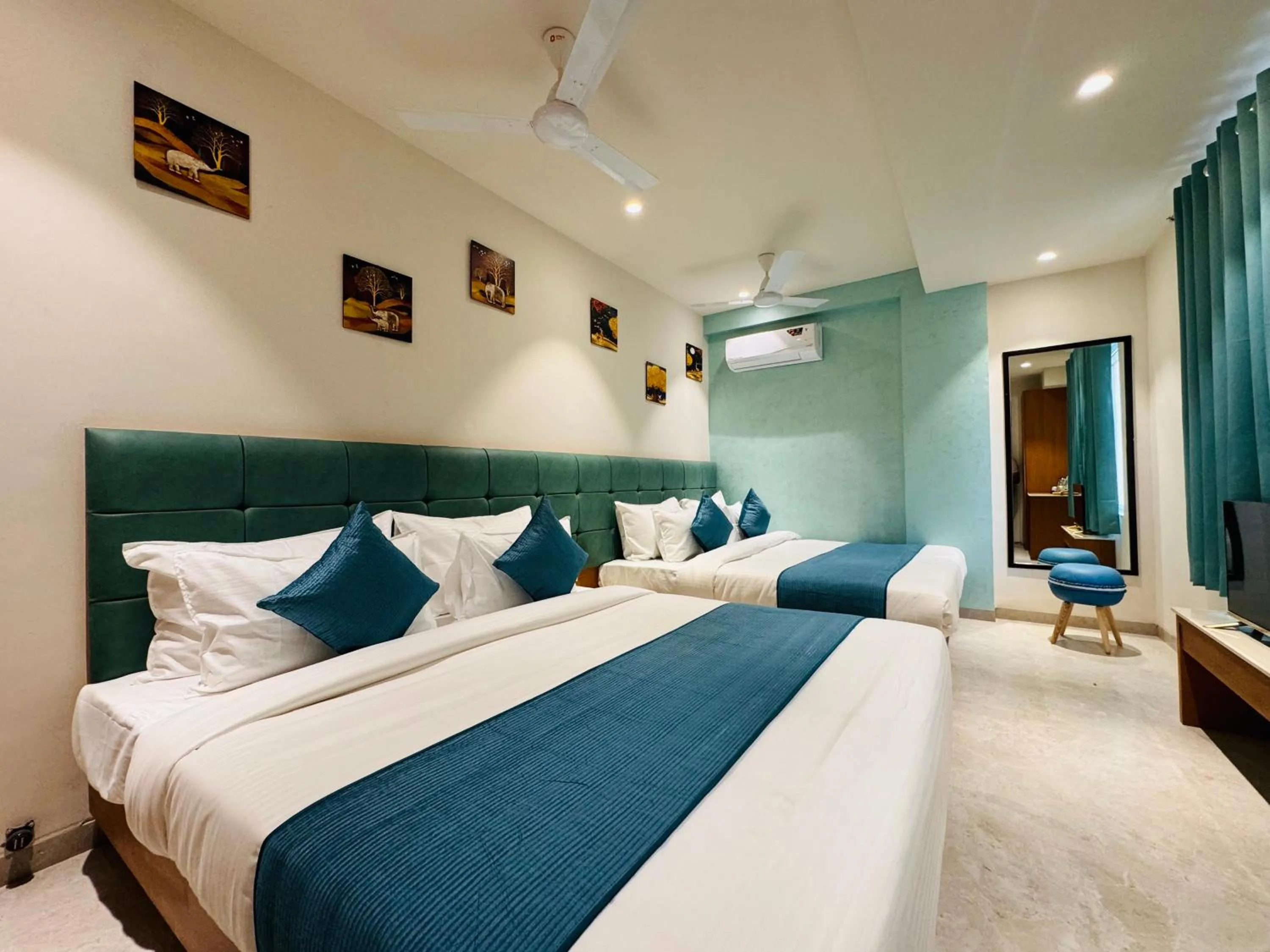 Bed in Hotel Rudhav Palace