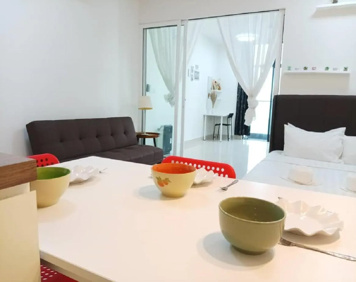 Bed in Beautiful Seaview Suites at The Shore Kota Kinabalu