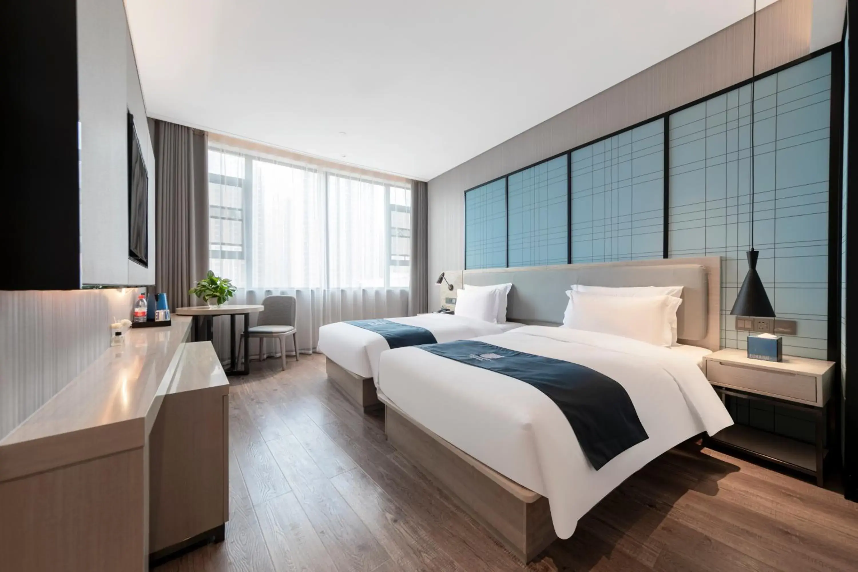 Business Twin Room in Echarm Hotel - Wuhan University Hongshan Square Metro Station Business Twin Room in Echarm Hotel - Wuhan University Hongshan Square Metro Station