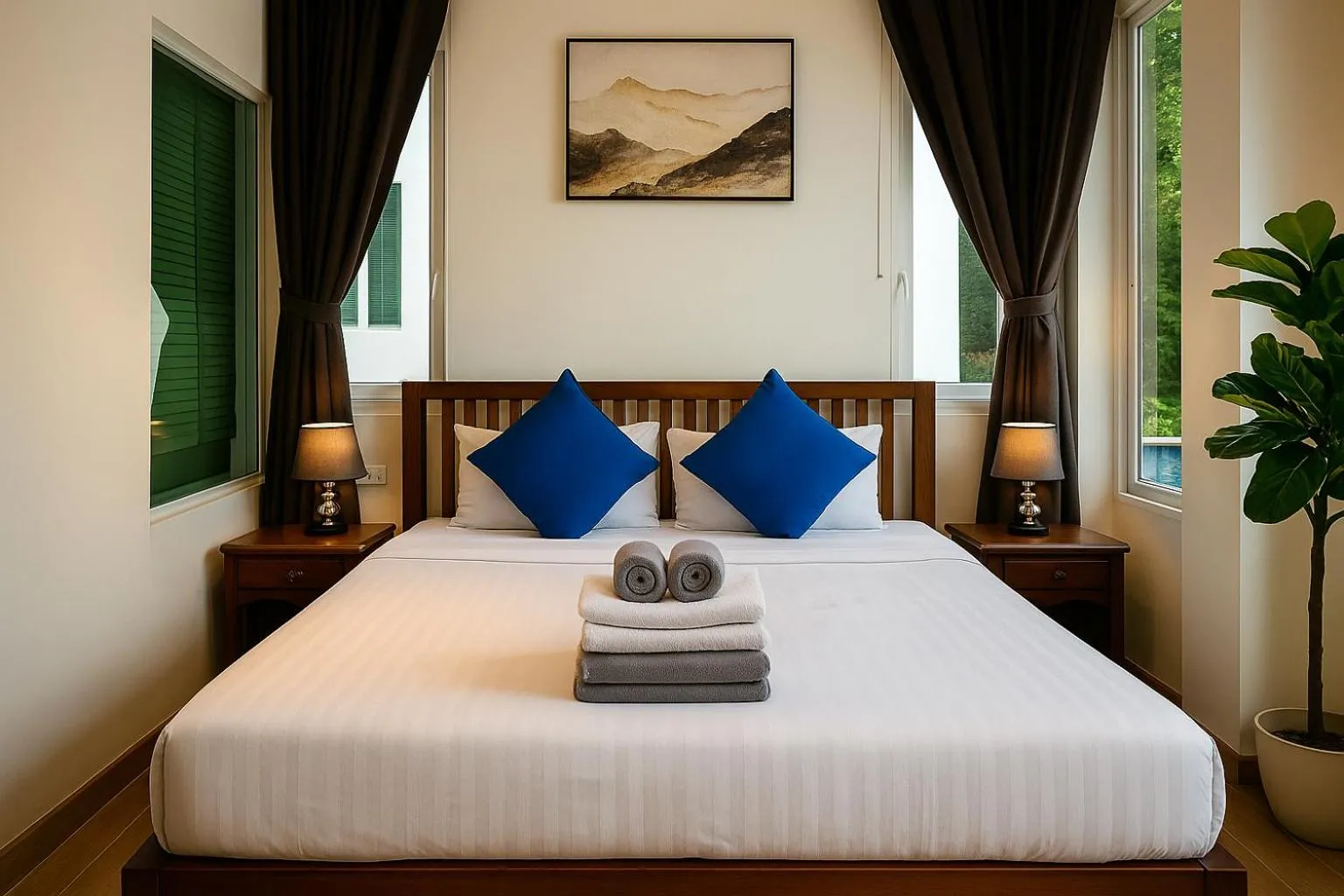 Bedroom, Bed in Grand Kamala Falls