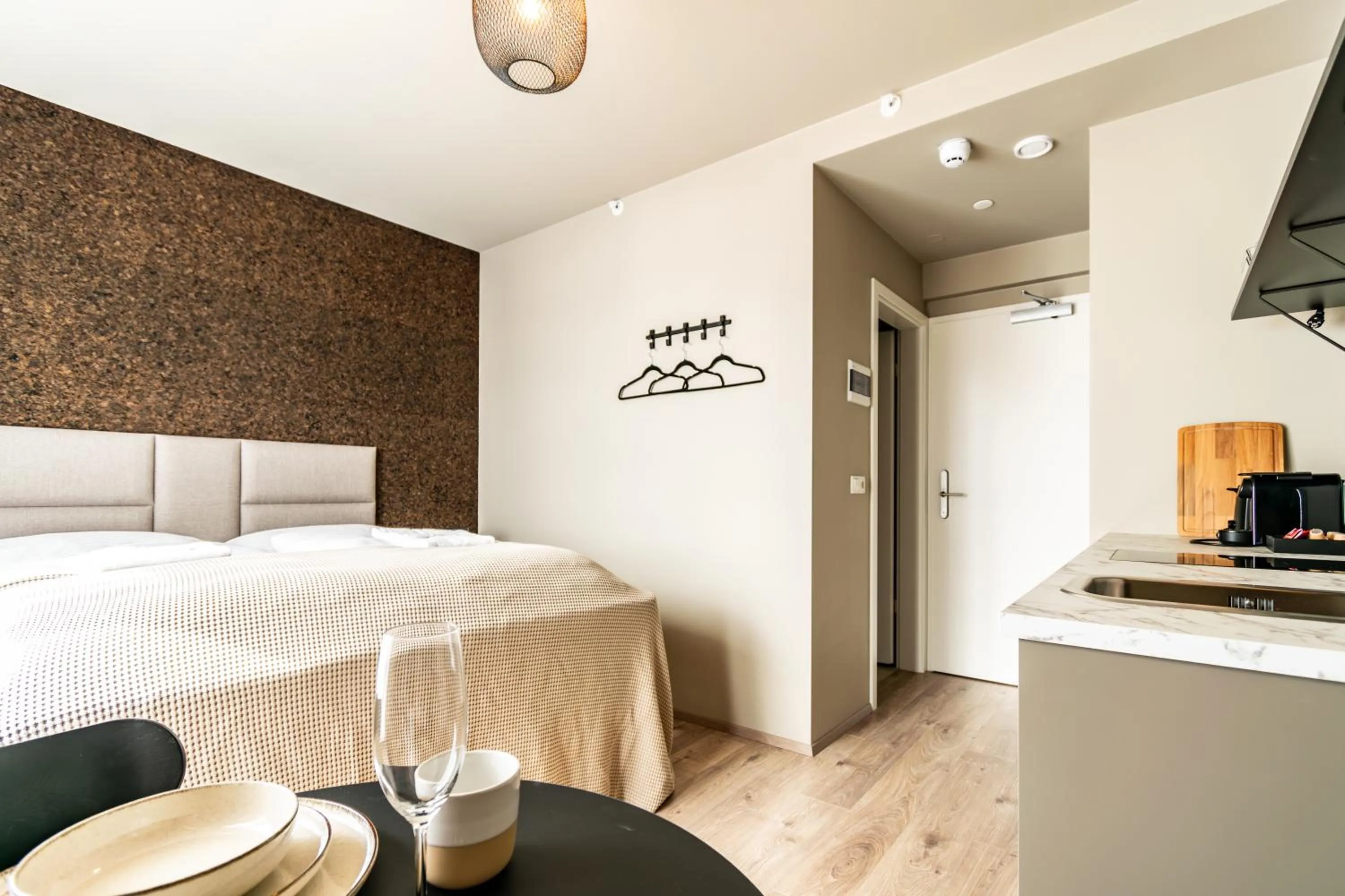 Bed in Frost Apartments by Heimaleiga