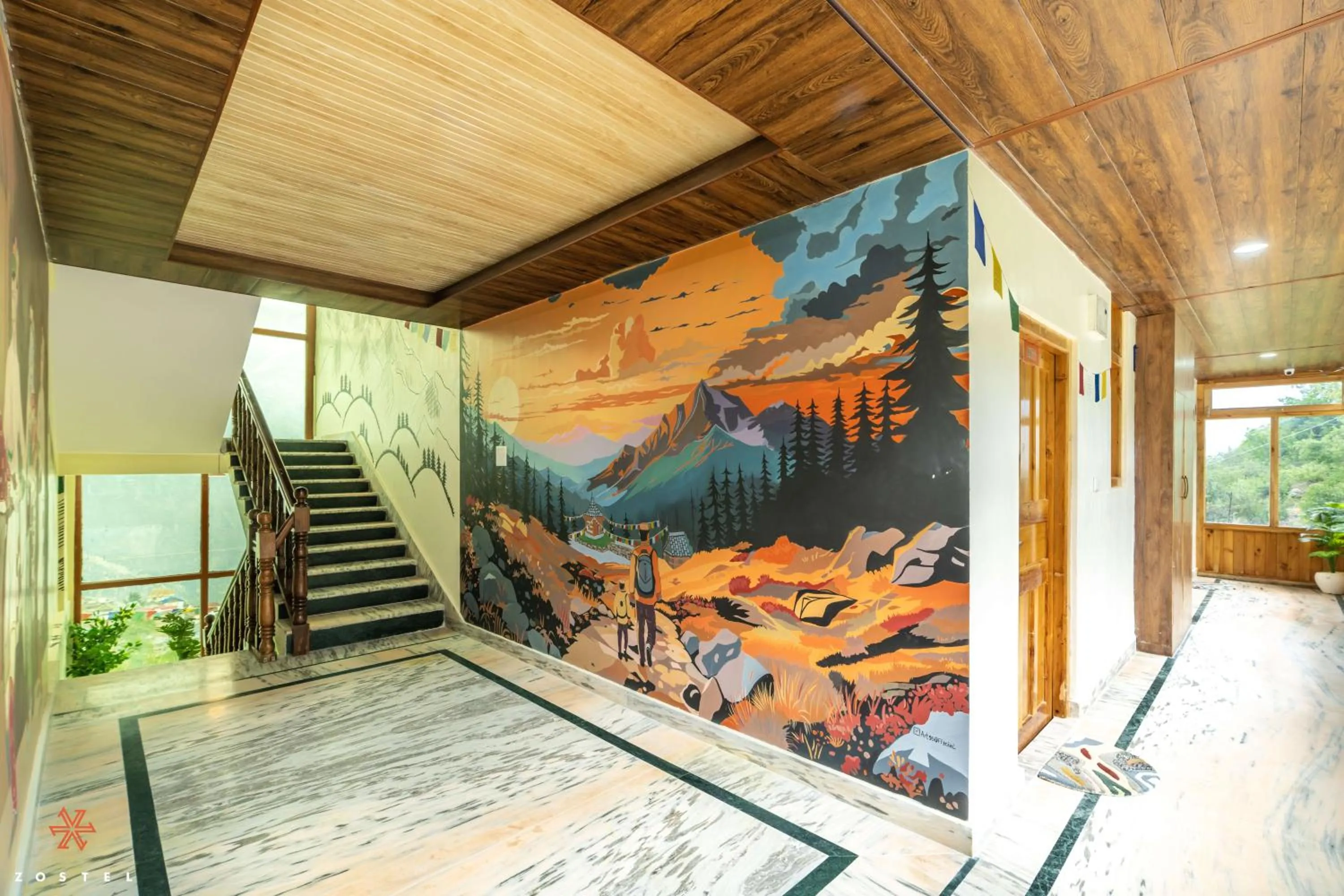 Decorative detail in Zostel Kalpa