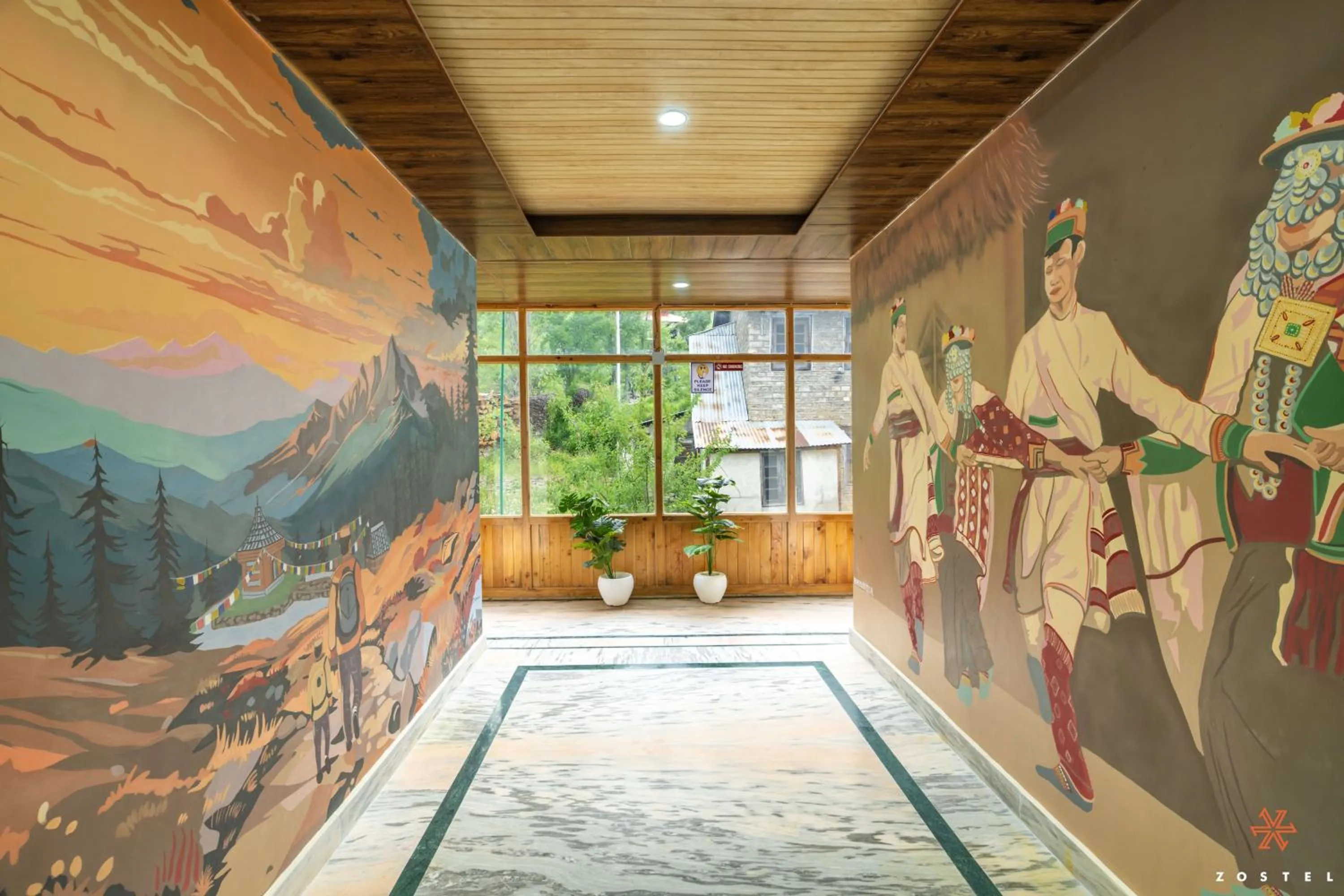 Decorative detail in Zostel Kalpa