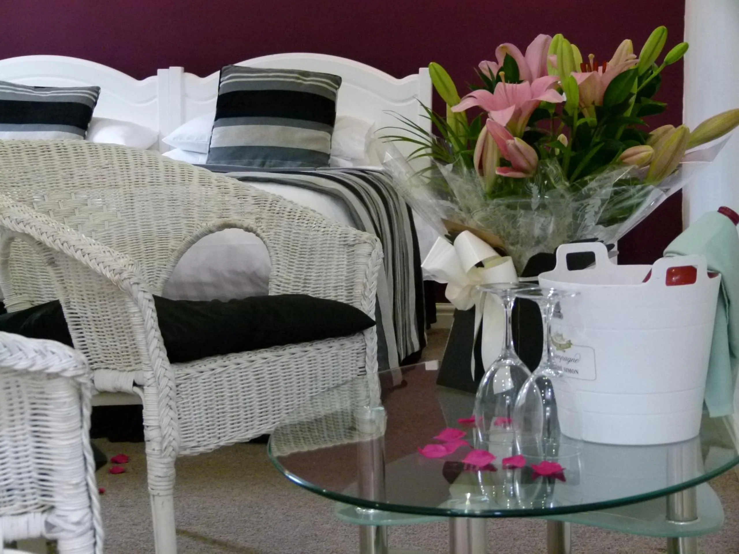 Seating area, Bed in St John's Lodge Guest House incl off-site leisure club