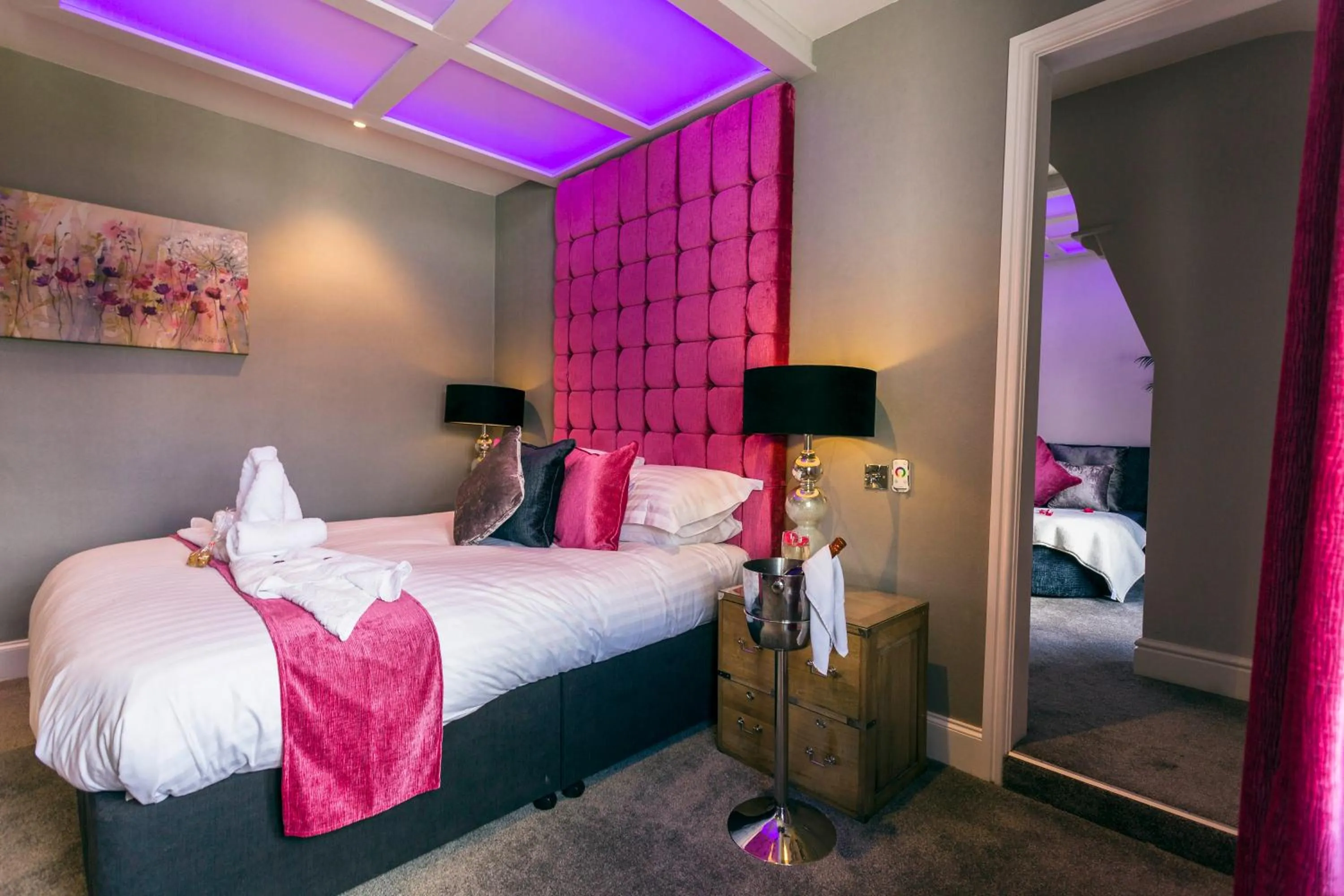 Bed in Aphrodites Group - Luxury Hot Tub Suites in Central Lake District!