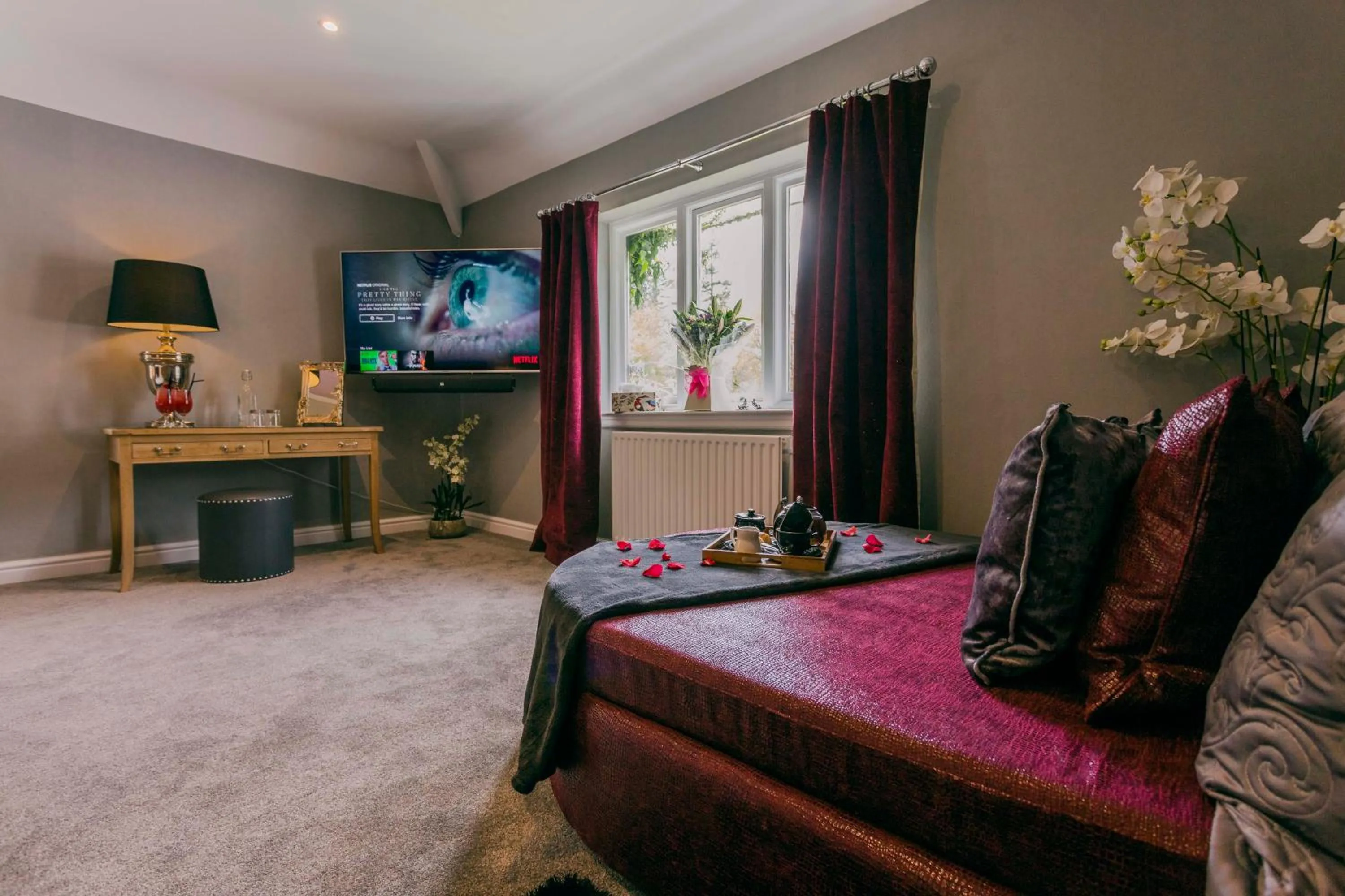 TV and multimedia in Aphrodites Group - Luxury Hot Tub Suites in Central Lake District!